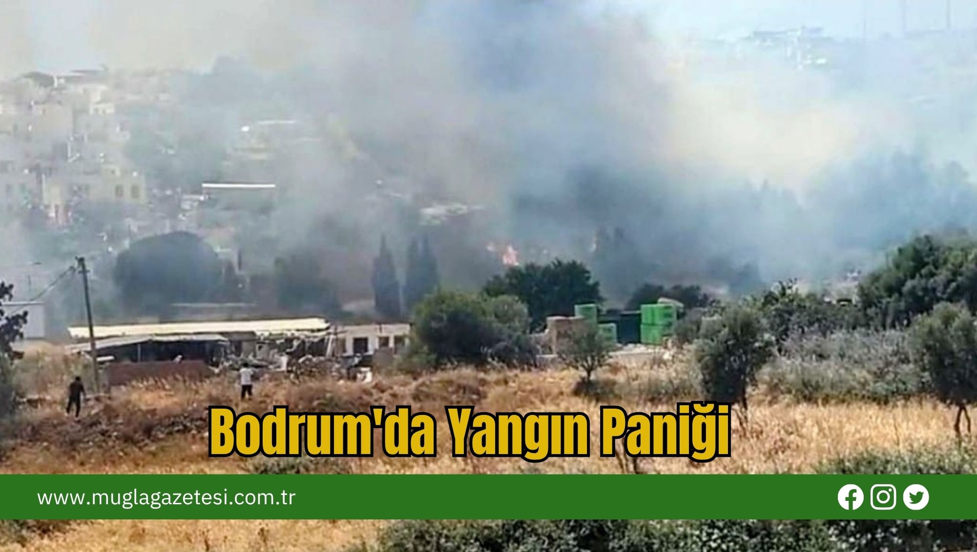Bodrum'da Yangın Paniği