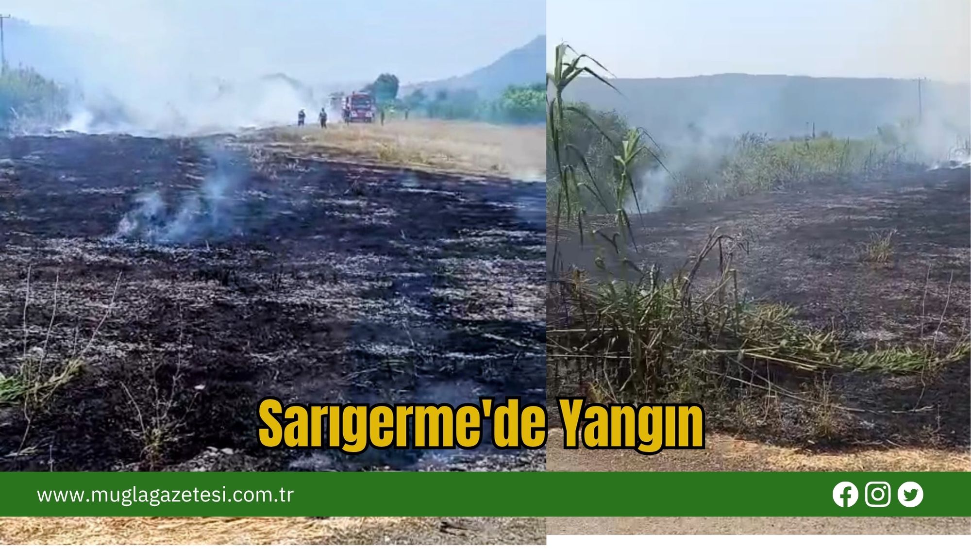Sarıgerme'de Yangın