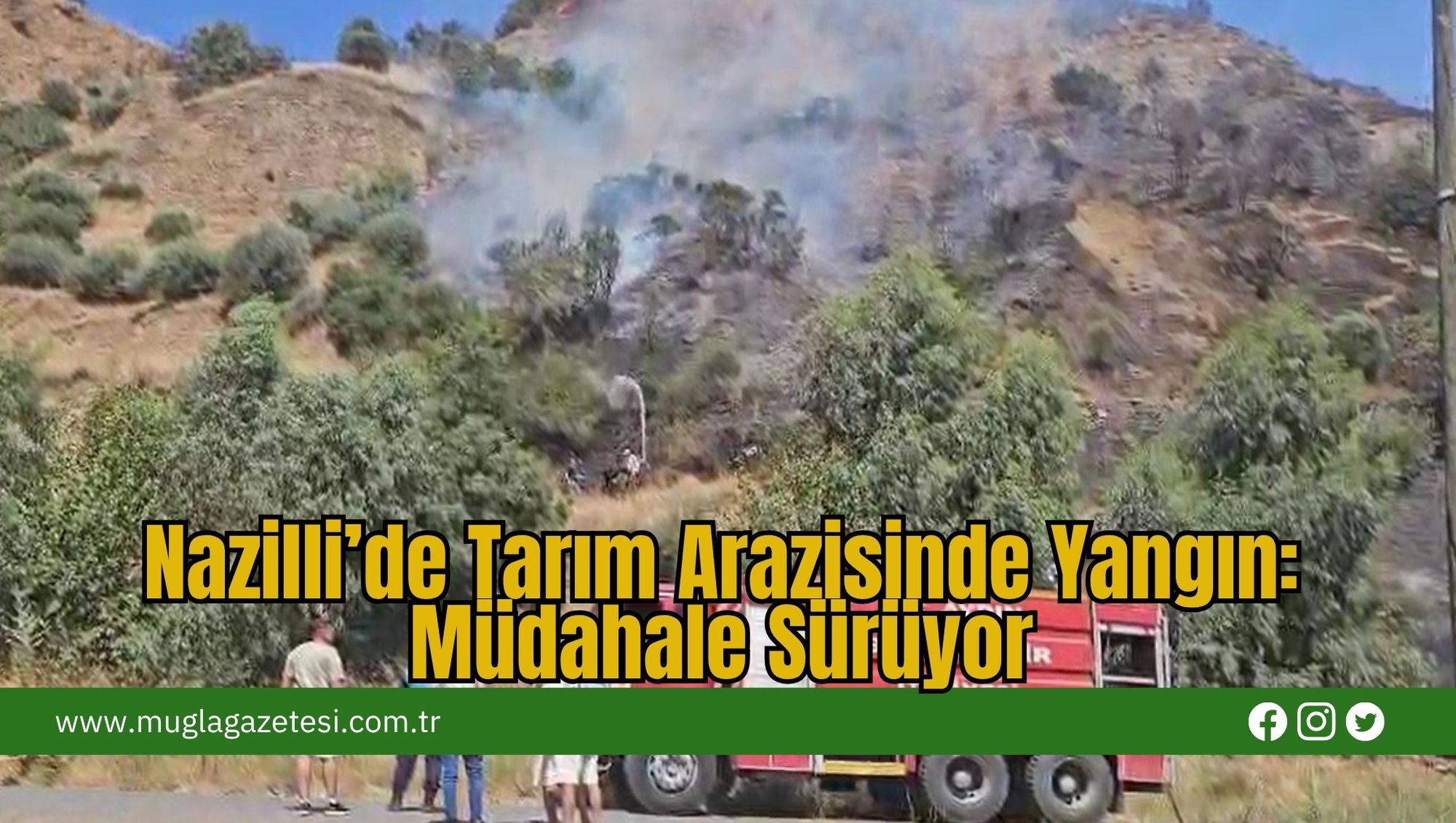 Nazilli’de Tarım Arazisinde Yangın: Müdahale Sürüyor