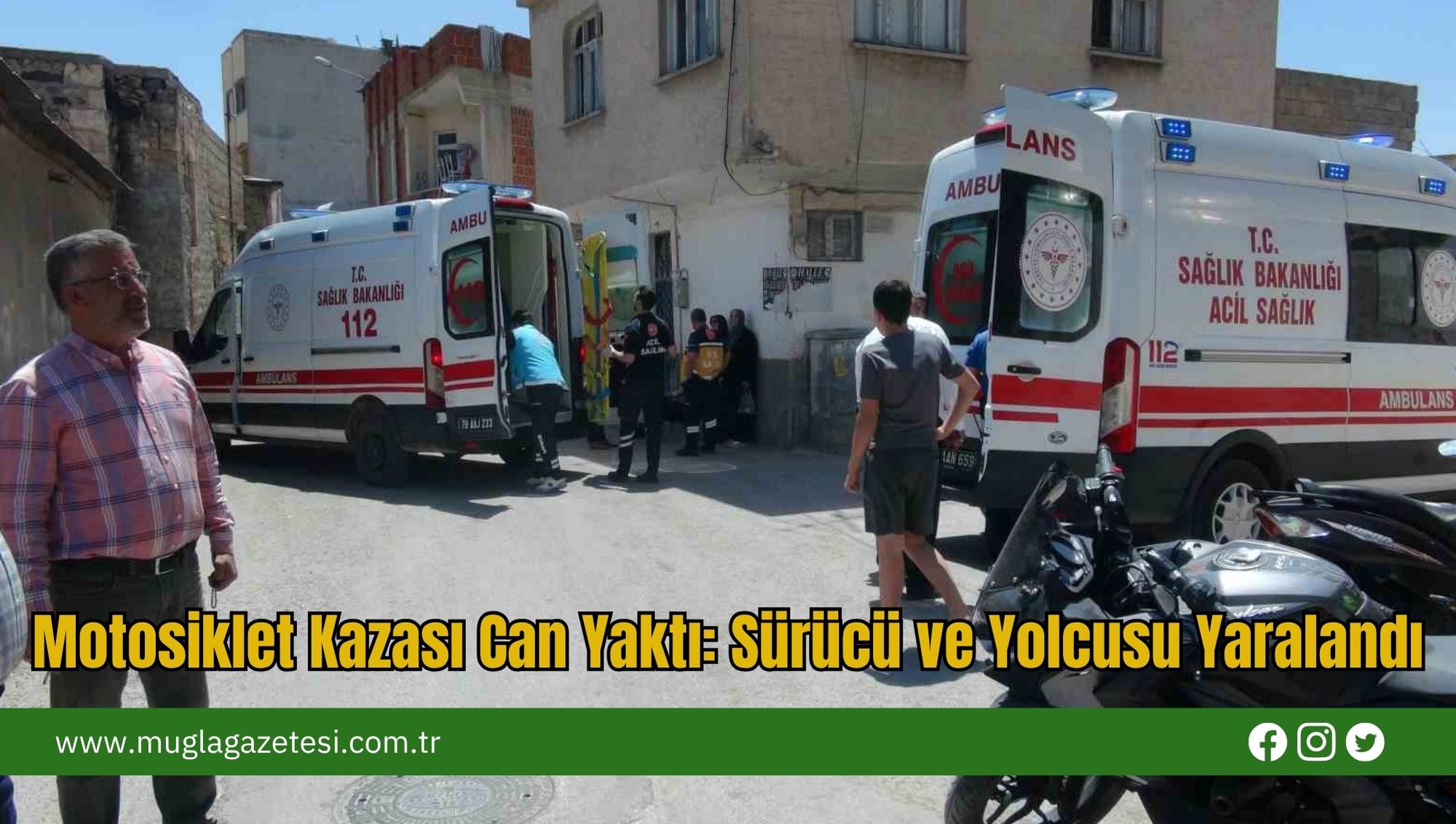 Motosiklet Kazası Can Yaktı: Sürücü ve Yolcusu Yaralandı