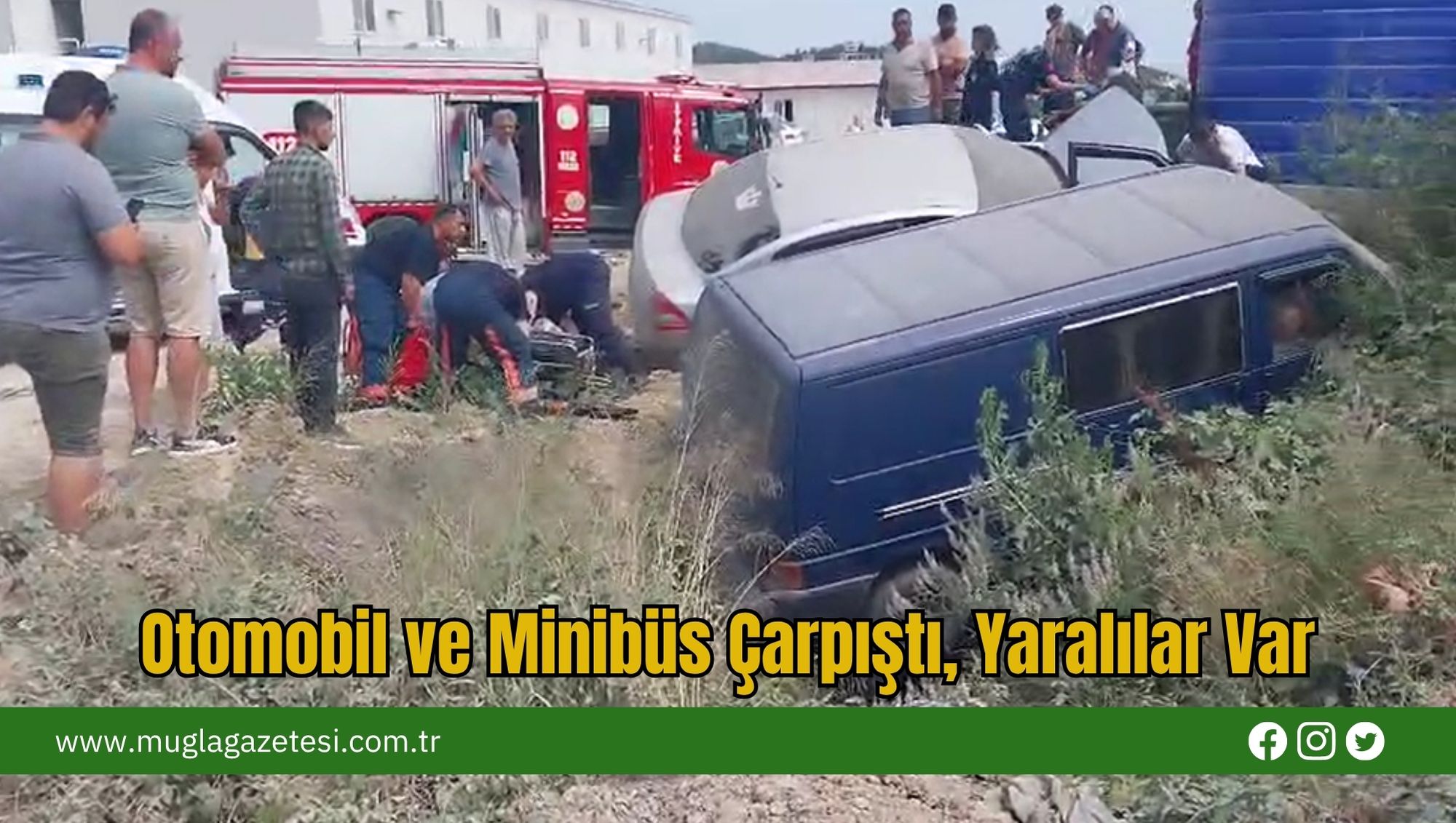 Otomobil ve Minibüs Çarpıştı, Yaralılar Var