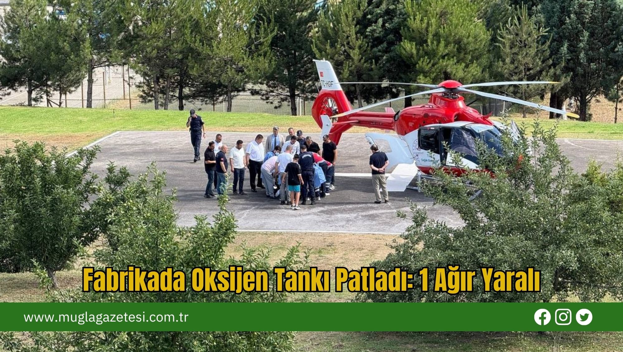Fabrikada Oksijen Tankı Patladı: 1 Ağır Yaralı
