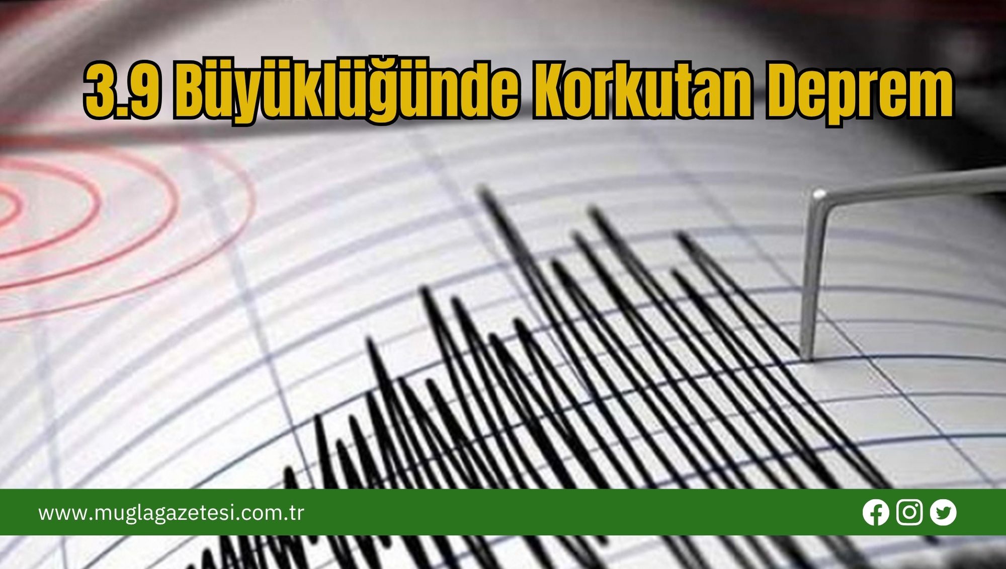 3.9 Büyüklüğünde Korkutan Deprem