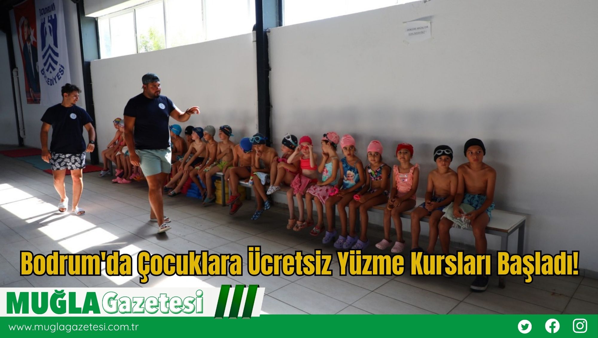 Bodrum'da Çocuklara Ücretsiz Yüzme Kursları Başladı!