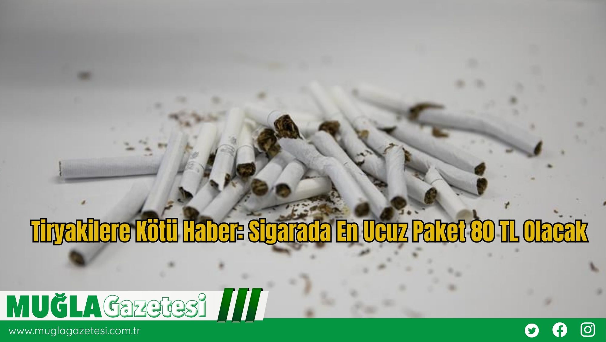 Tiryakilere Kötü Haber: Sigarada En Ucuz Paket 80 TL Olacak