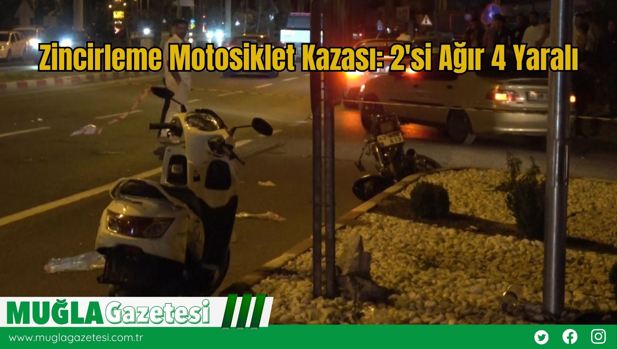 Zincirleme Motosiklet Kazası: 2'si Ağır 4 Yaralı