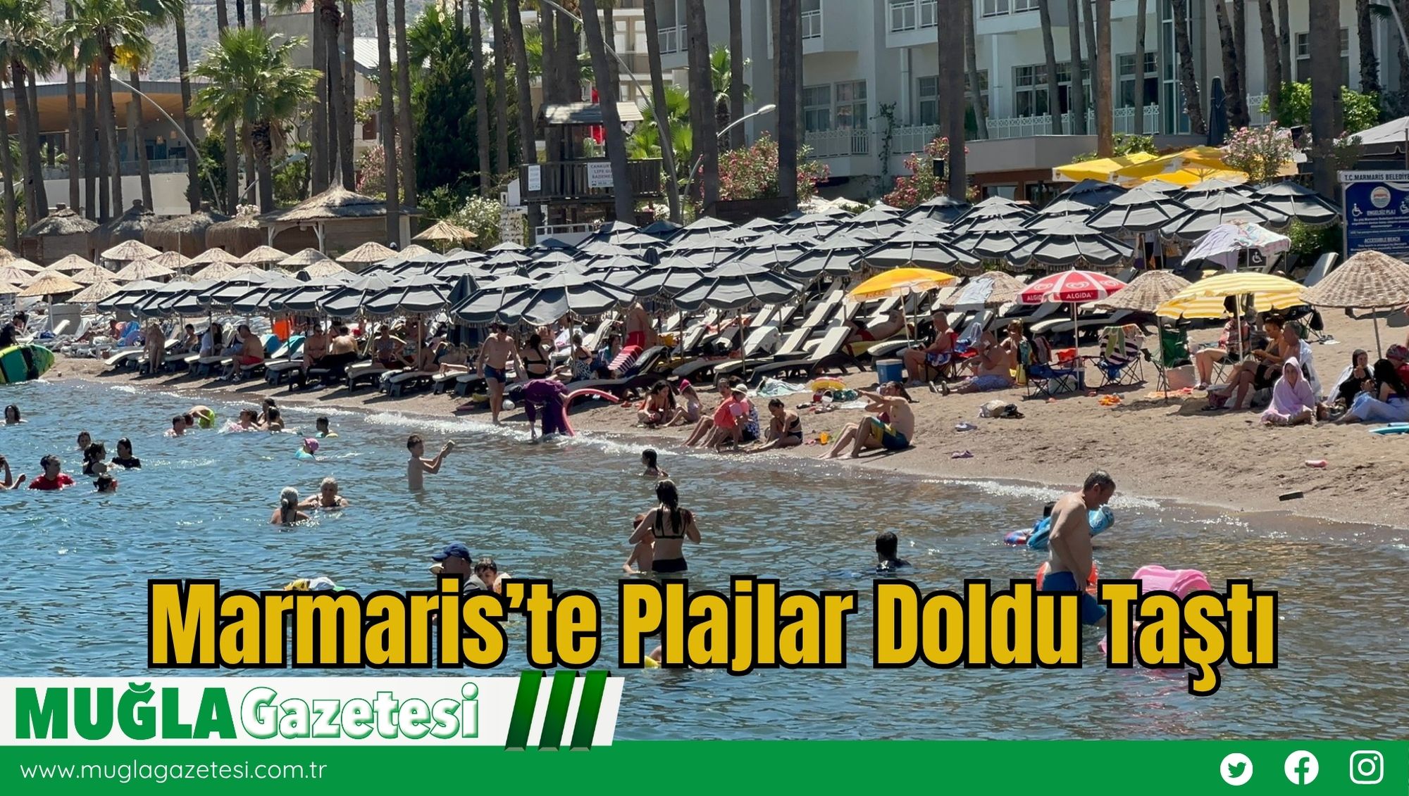 Marmaris’te Plajlar Doldu Taştı