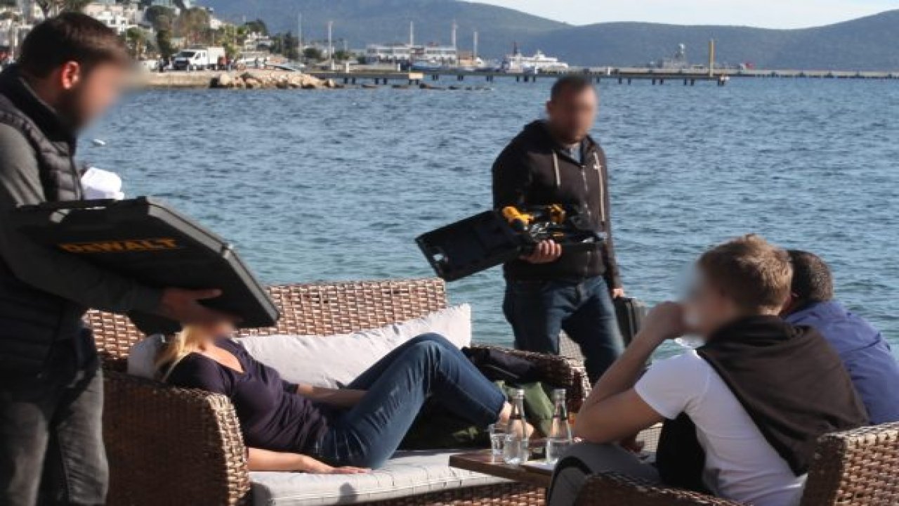 Bodrum sahilerinde şaşırtan görüntü