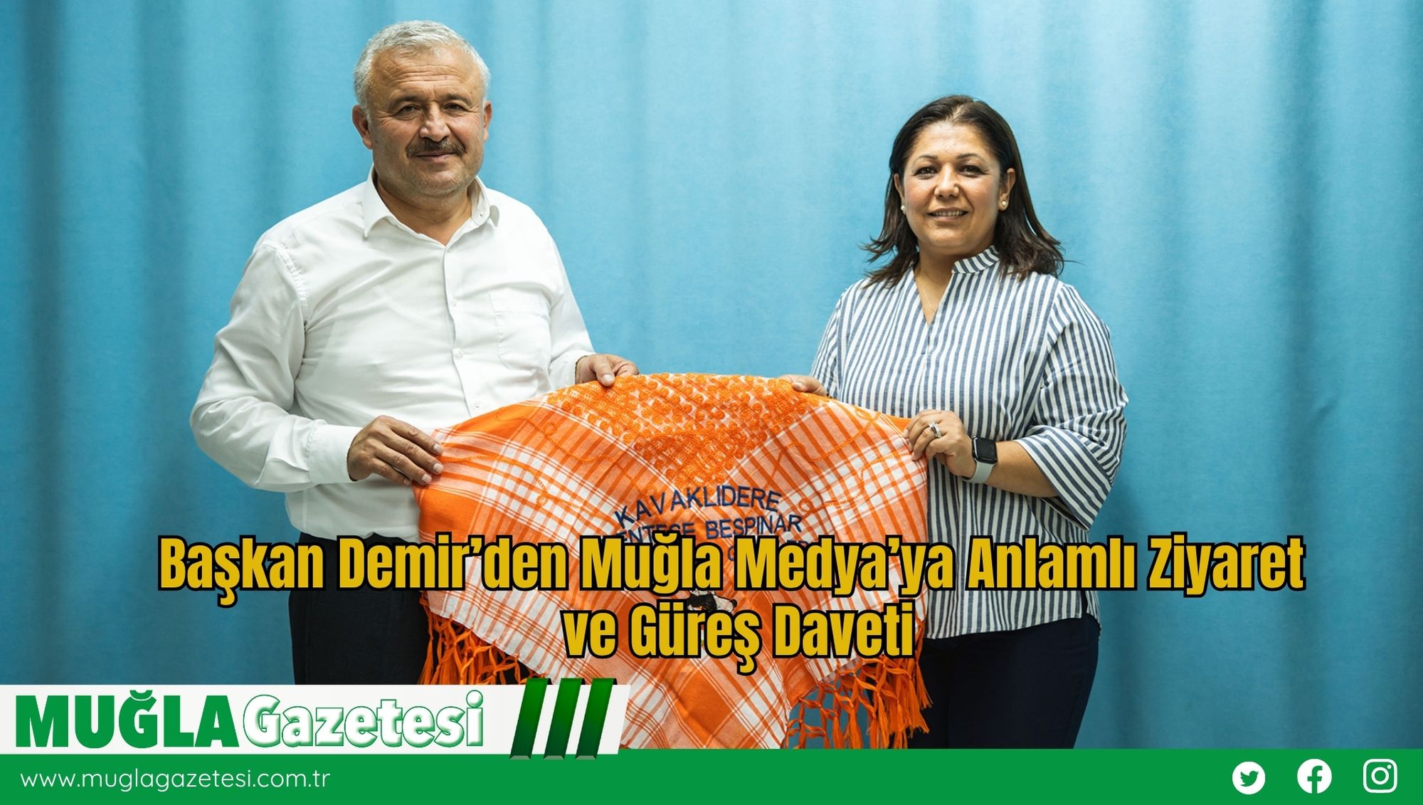 Başkan Demir’den Muğla Medya’ya Anlamlı Ziyaret  ve Güreş Daveti