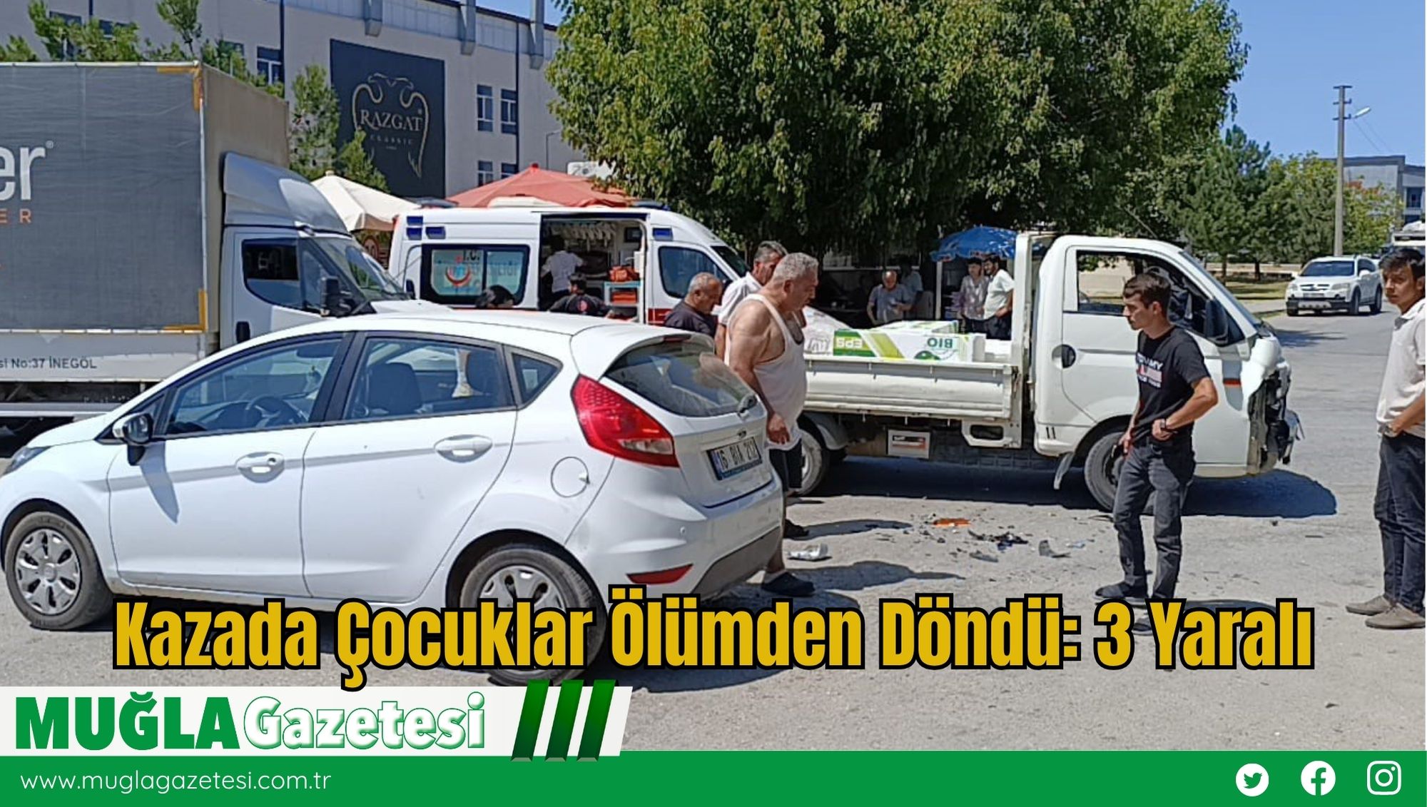 Kazada Çocuklar Ölümden Döndü: 3 Yaralı