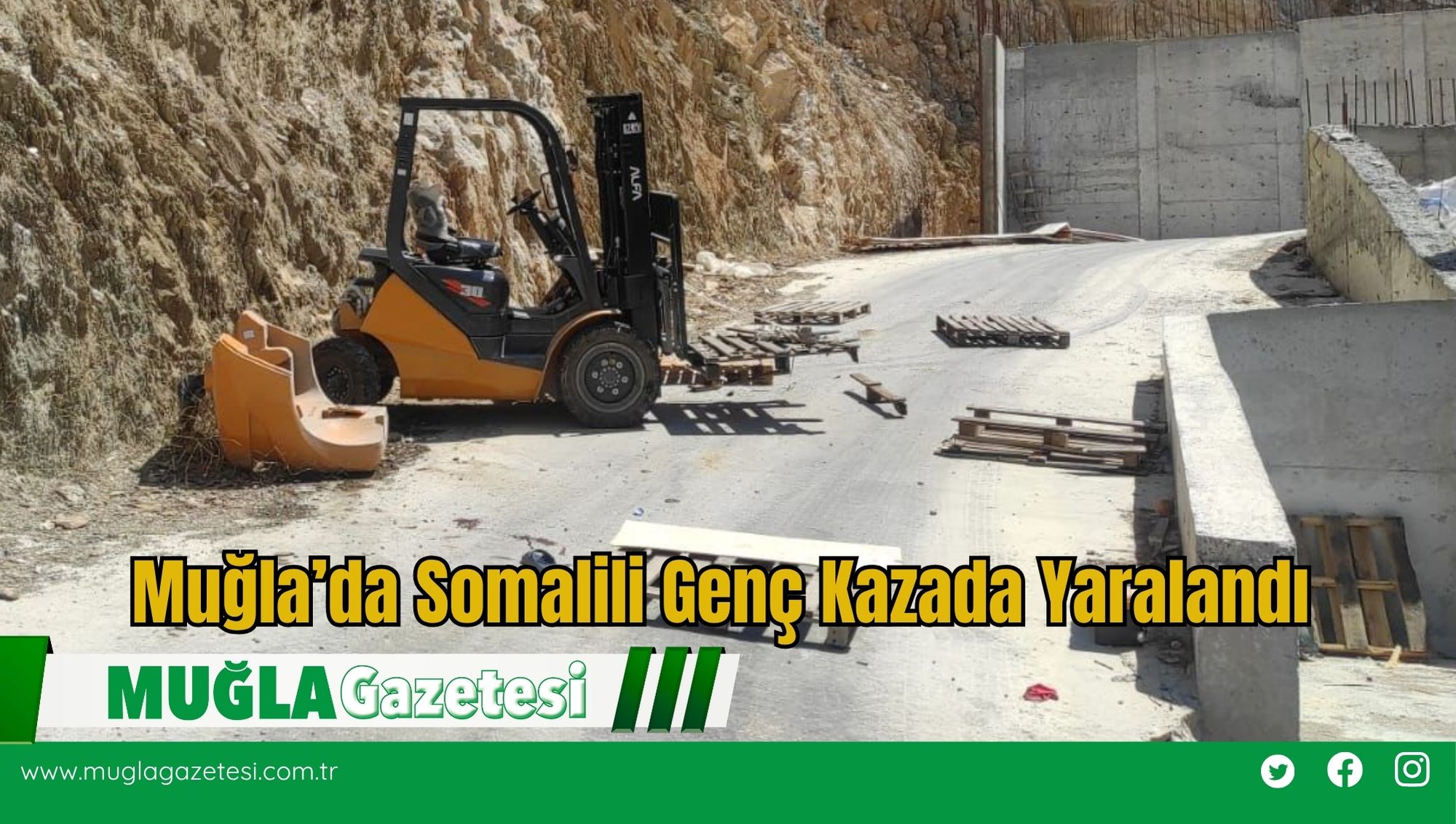 Muğla’da Somalili Genç Kazada Yaralandı