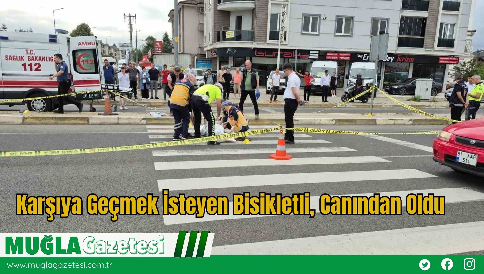 Karşıya Geçmek İsteyen Bisikletli, Canından Oldu