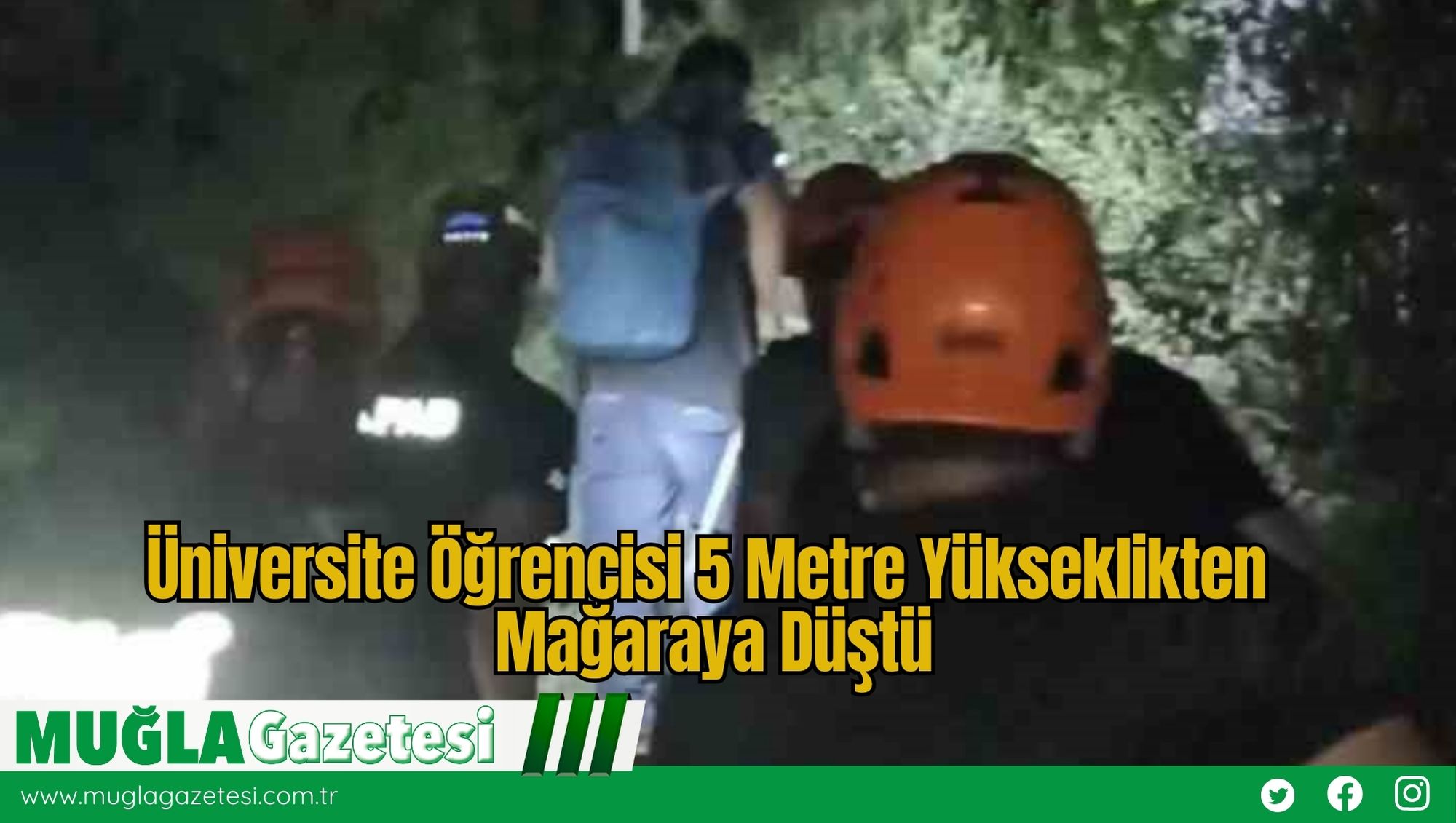 Üniversite Öğrencisi 5 Metre Yükseklikten Mağaraya Düştü