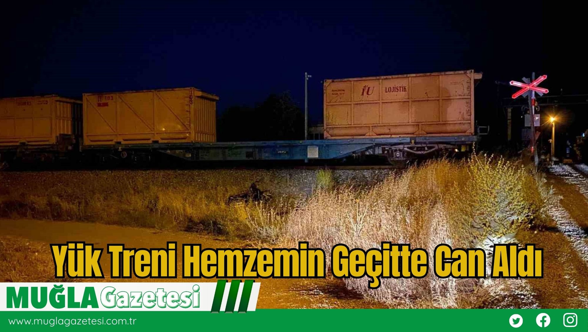 Yük Treni Hemzemin Geçitte Can Aldı