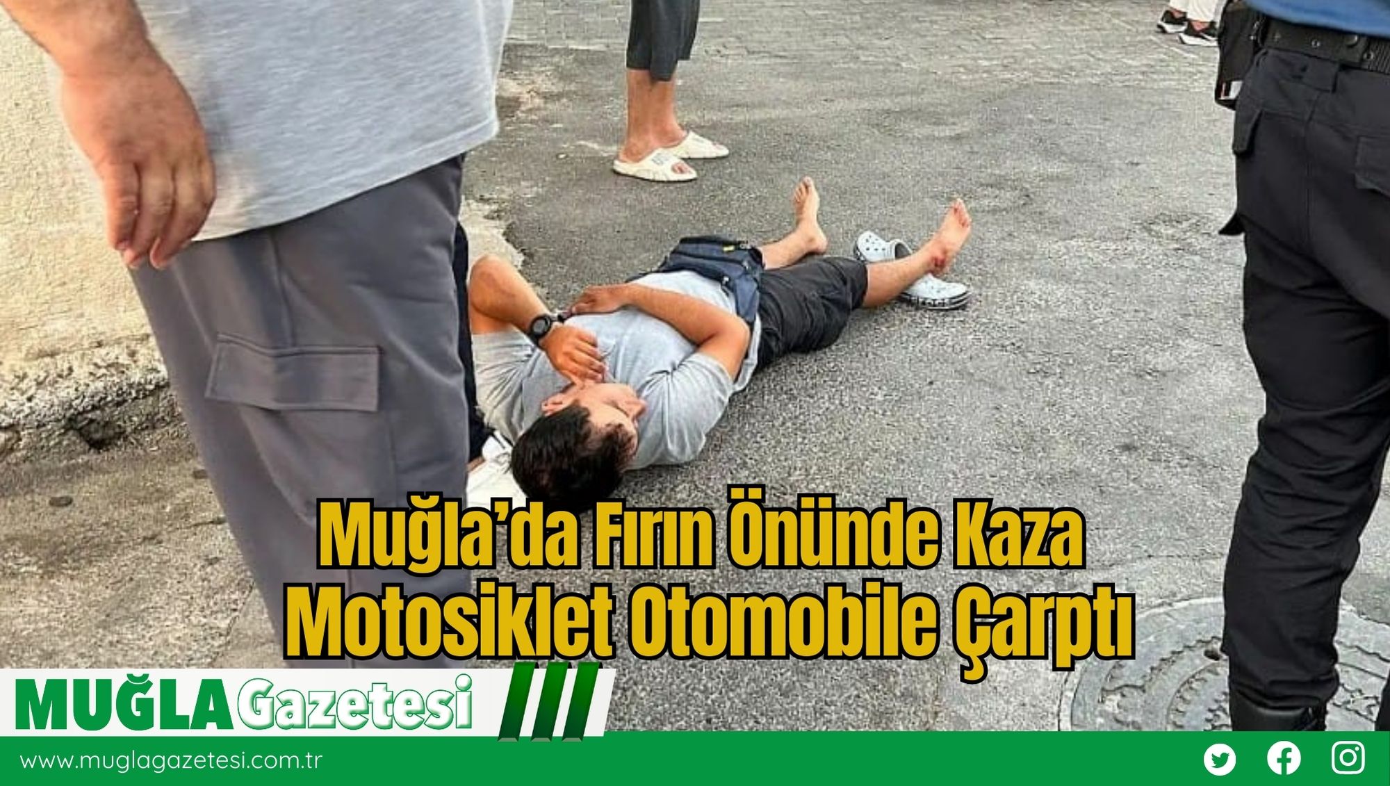 Muğla’da Fırın Önünde Kaza: Motosiklet Otomobile Çarptı