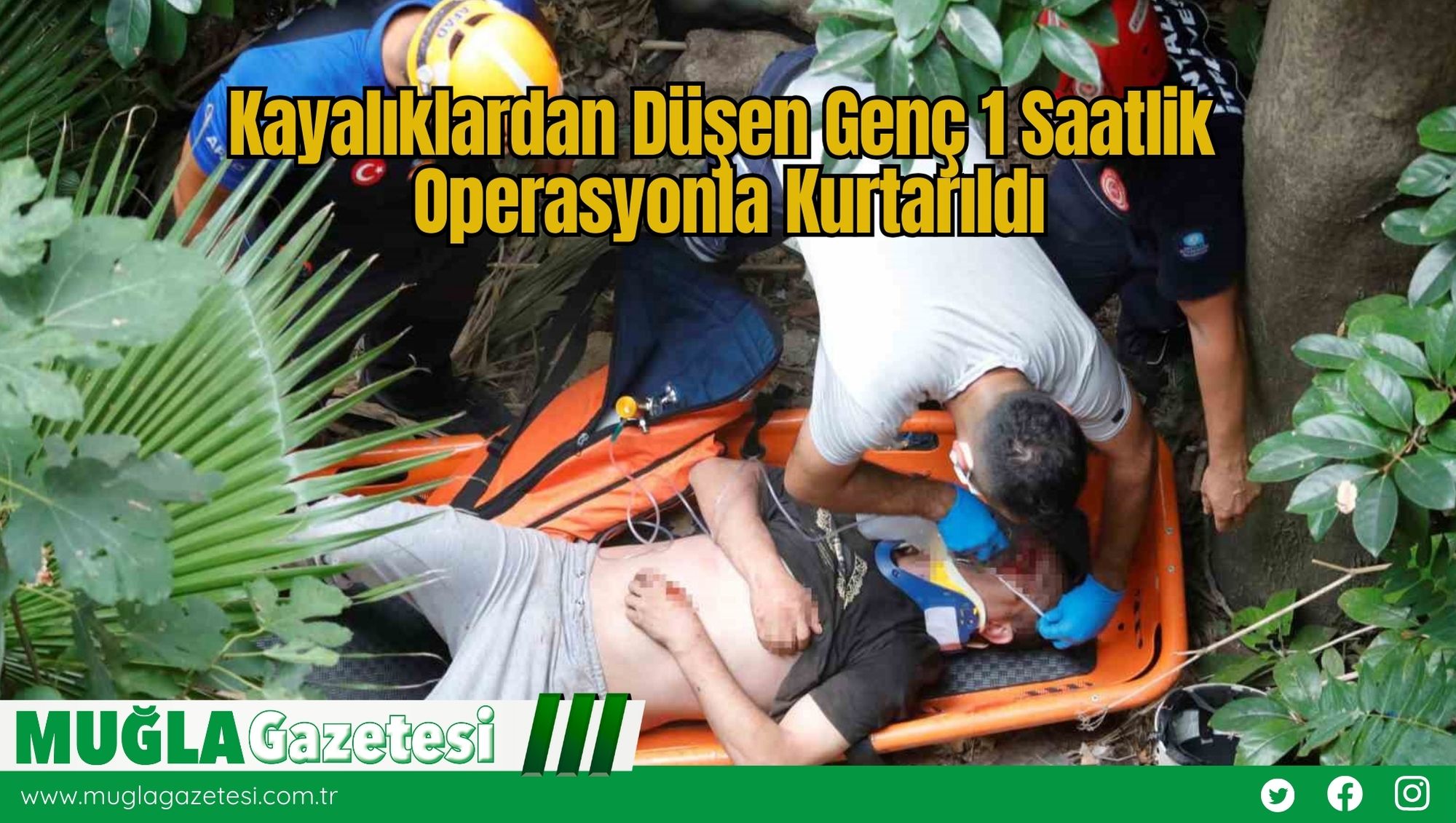 Kayalıklardan Düşen Genç 1 Saatlik Operasyonla Kurtarıldı