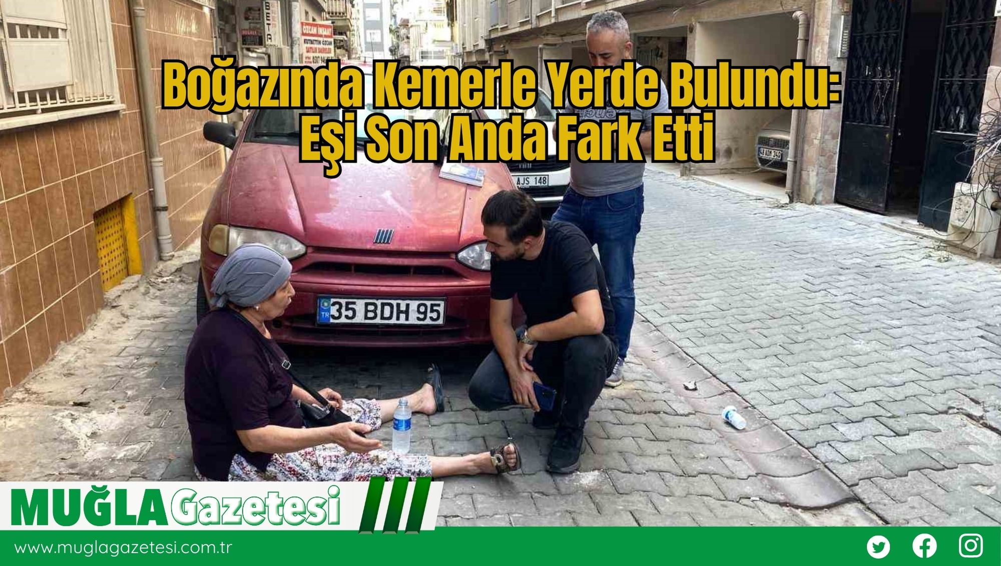 Boğazında Kemerle Yerde Bulundu: Eşi Son Anda Fark Etti