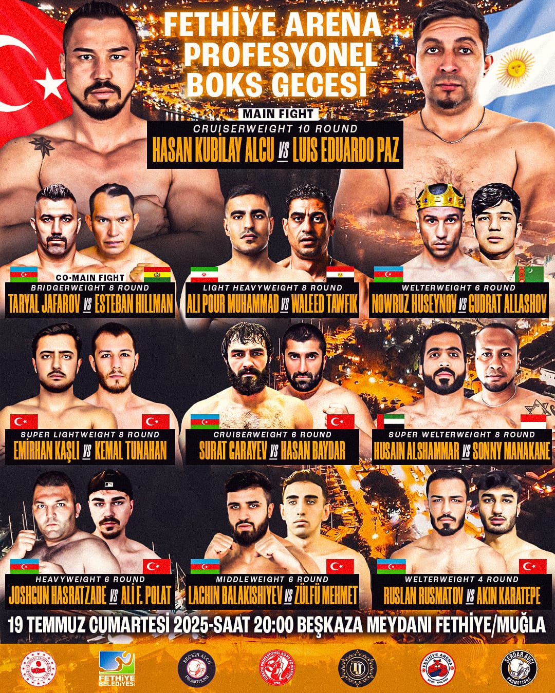 Fethiye'de Nefes Kesen Boks Gecesi