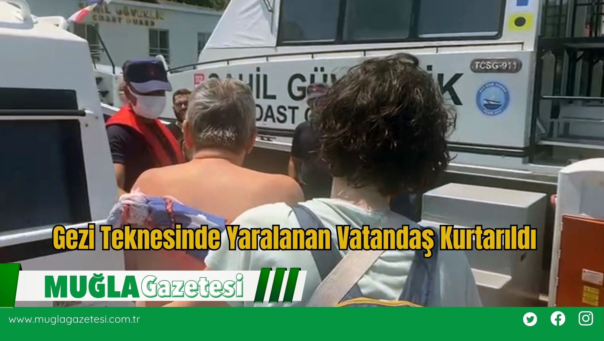 Gezi Teknesinde Yaralanan Vatandaş Kurtarıldı