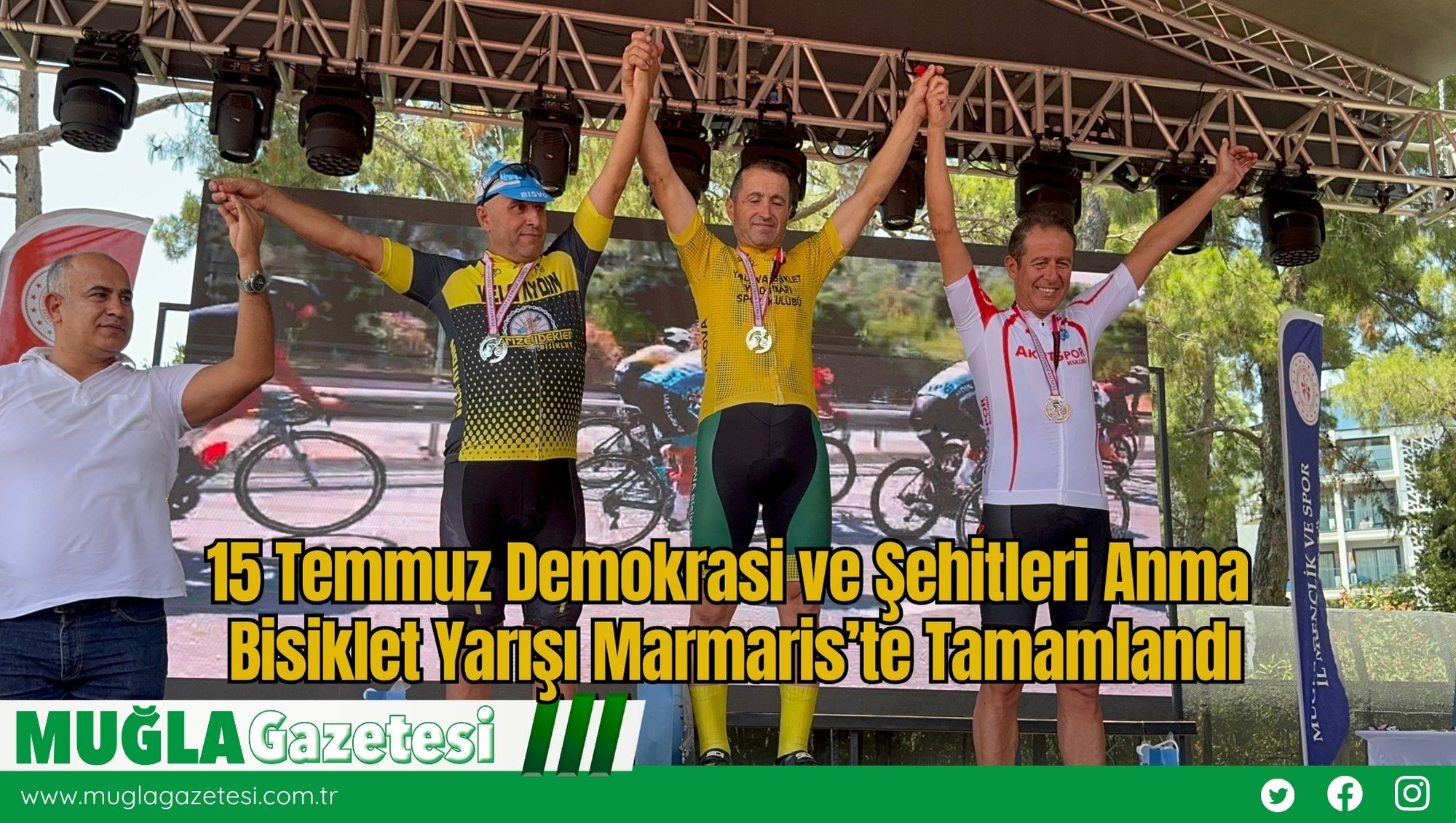 15 Temmuz Demokrasi ve Şehitleri Anma Bisiklet Yarışı Marmaris’te Tamamlandı