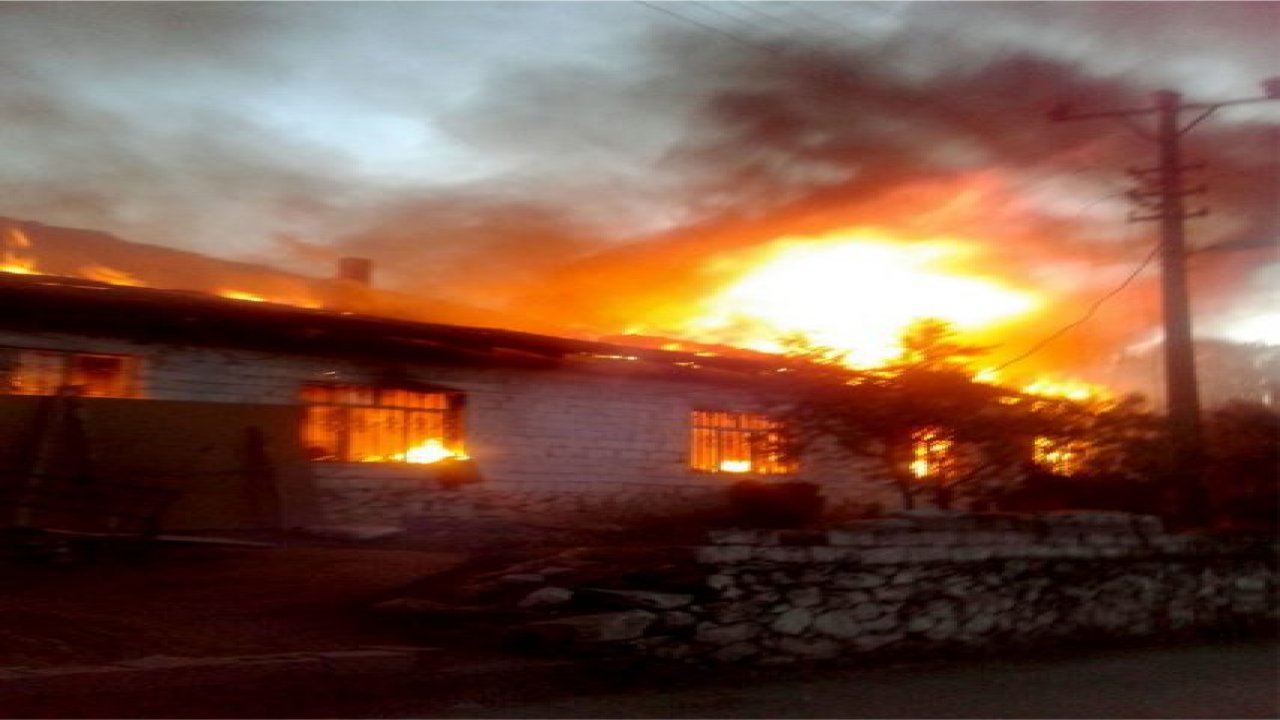 Güzelköy’de ev yangını