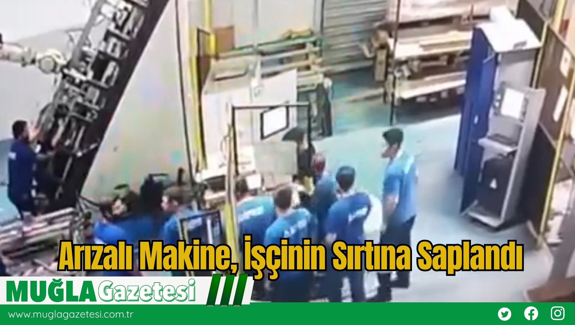 Arızalı Makine, İşçinin Sırtına Saplandı
