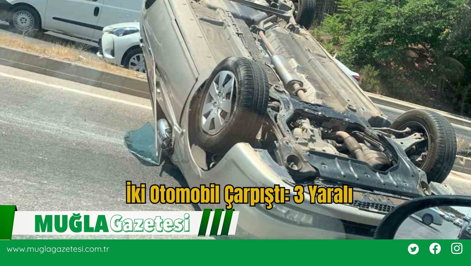 İki Otomobil Çarpıştı: 3 Yaralı