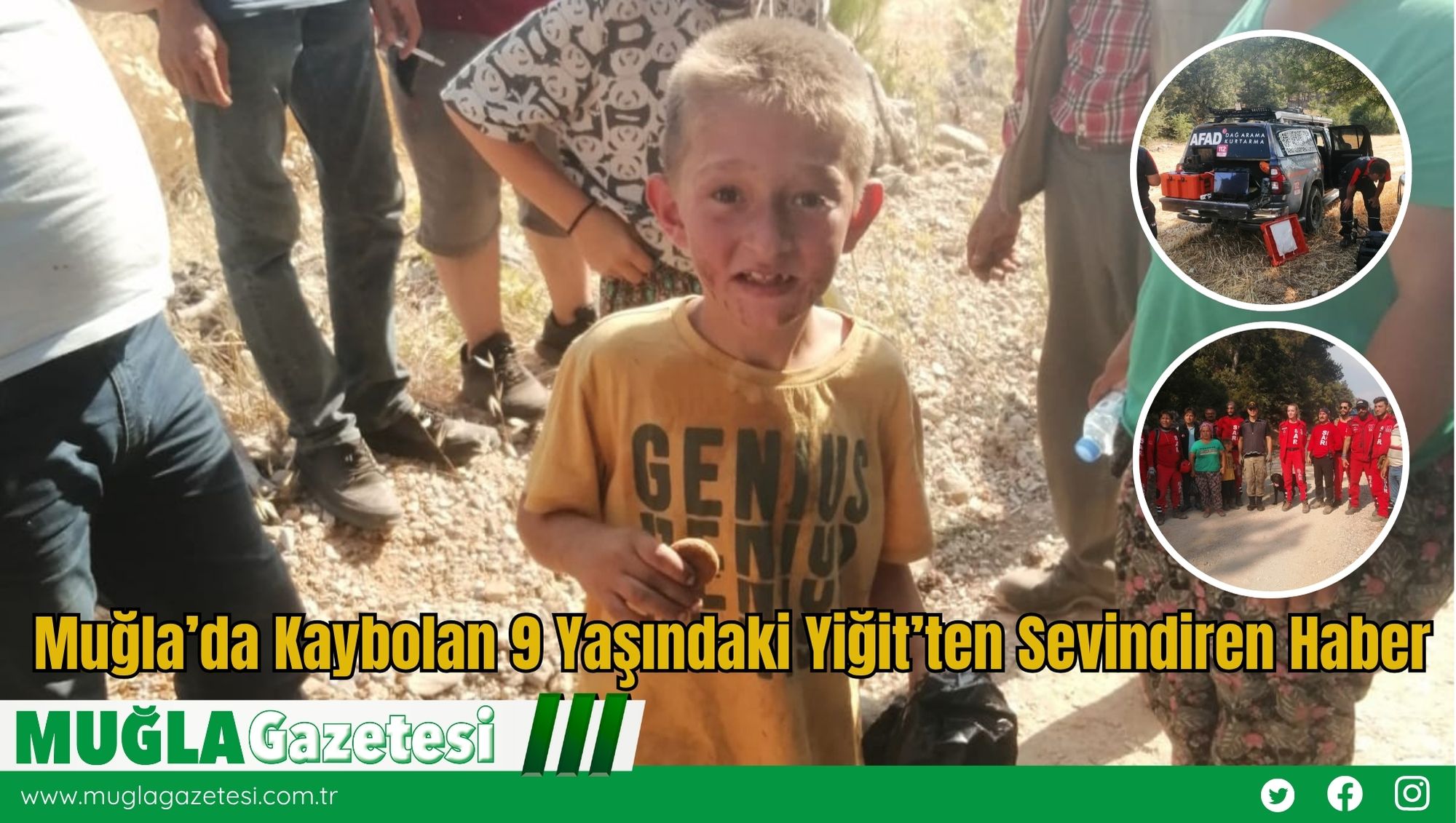 Muğla’da Kaybolan 9 Yaşındaki Yiğit’ten Sevindiren Haber