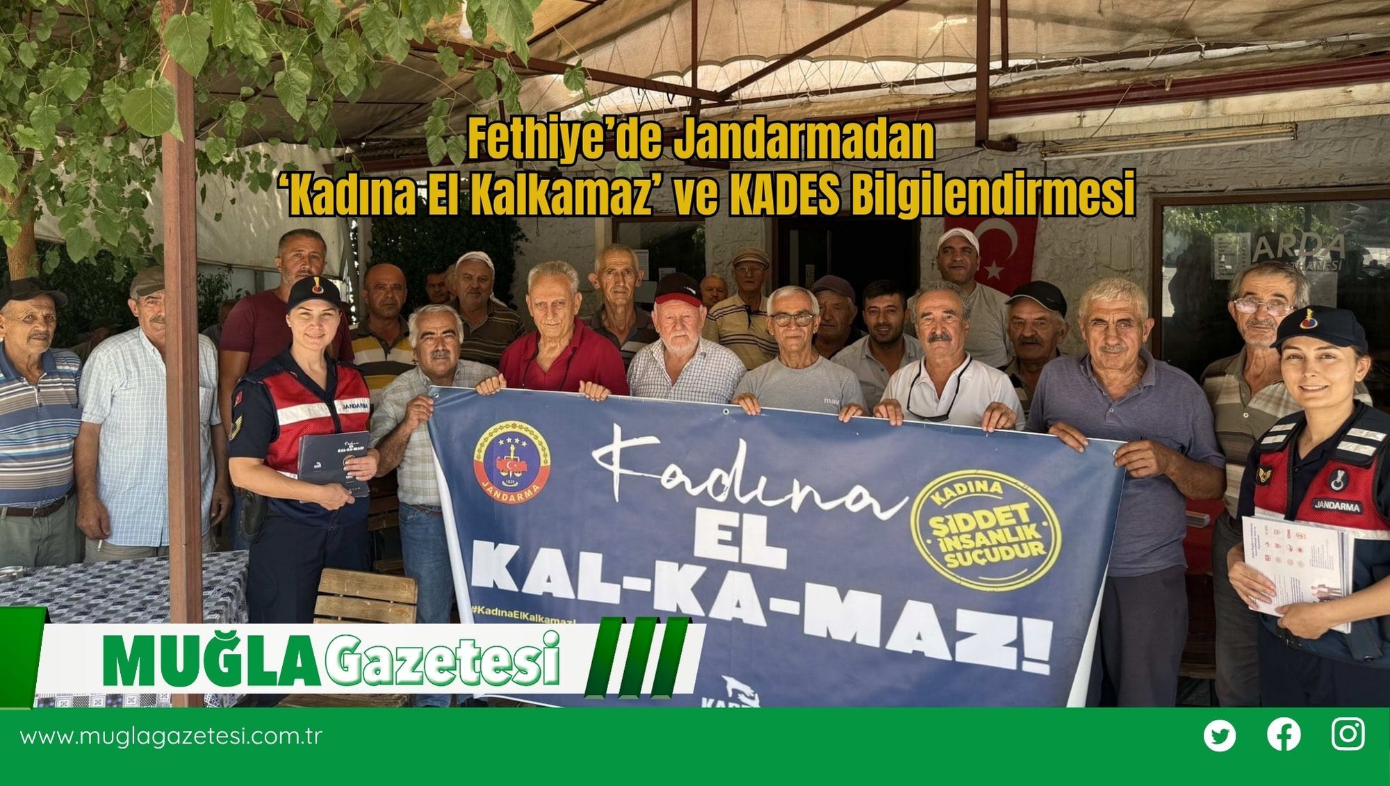 Fethiye’de Jandarmadan ‘Kadına El Kalkamaz’ ve KADES Bilgilendirmesi