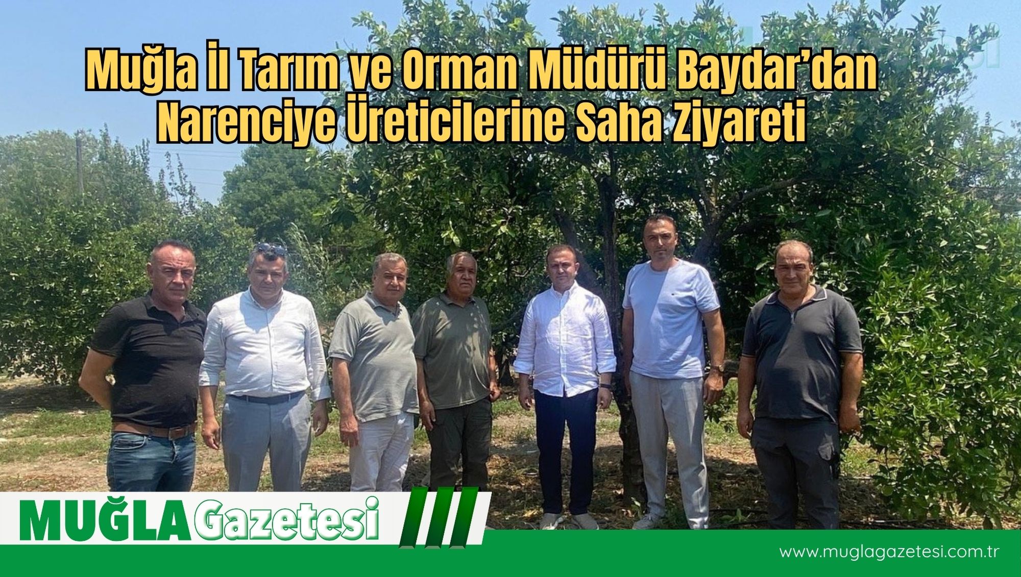 Muğla İl Tarım ve Orman Müdürü Baydar’dan Narenciye Üreticilerine Saha Ziyareti