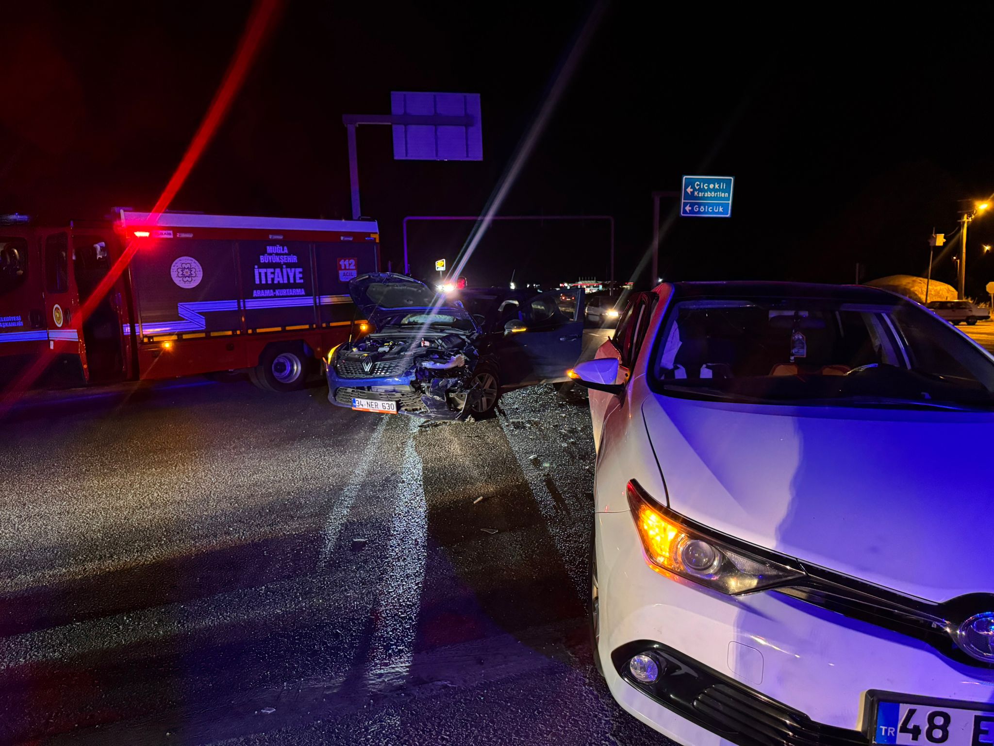Menteşe’de Trafik Kazası: 4 Kişi Yaralandı
