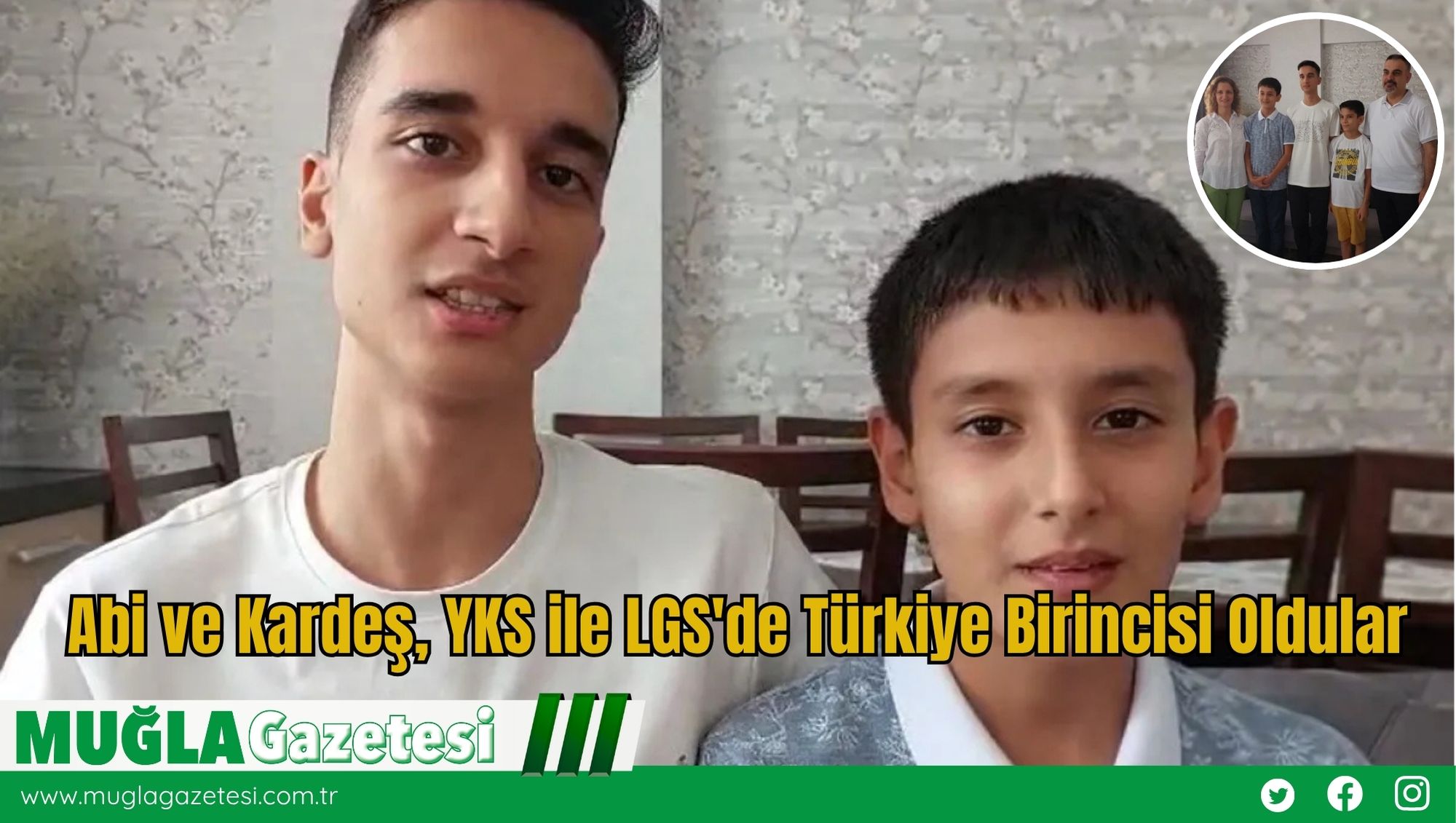 Abi ve Kardeş, YKS ile LGS'de Türkiye Birincisi Oldular