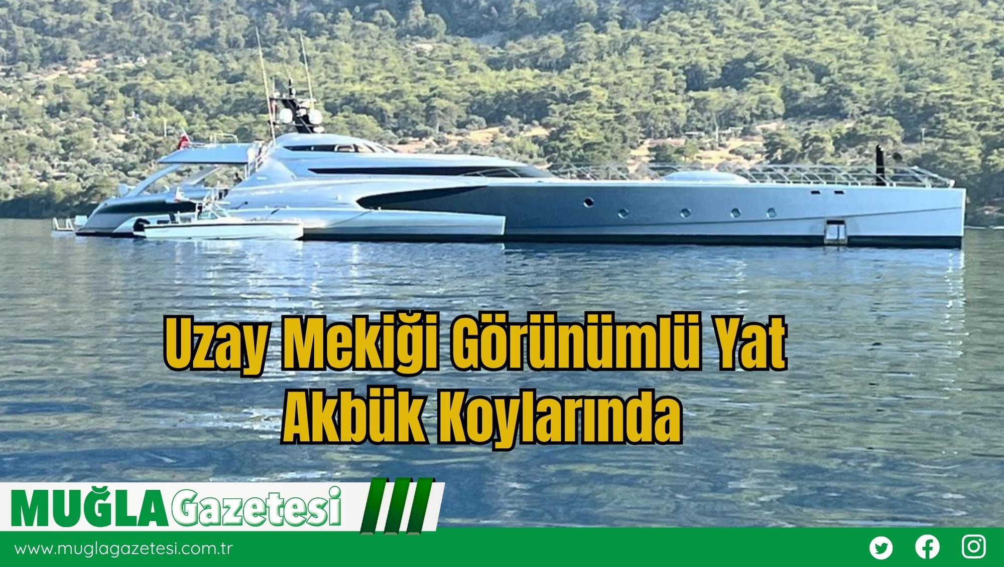 Uzay Mekiği Görünümlü Yat Akbük Koylarında