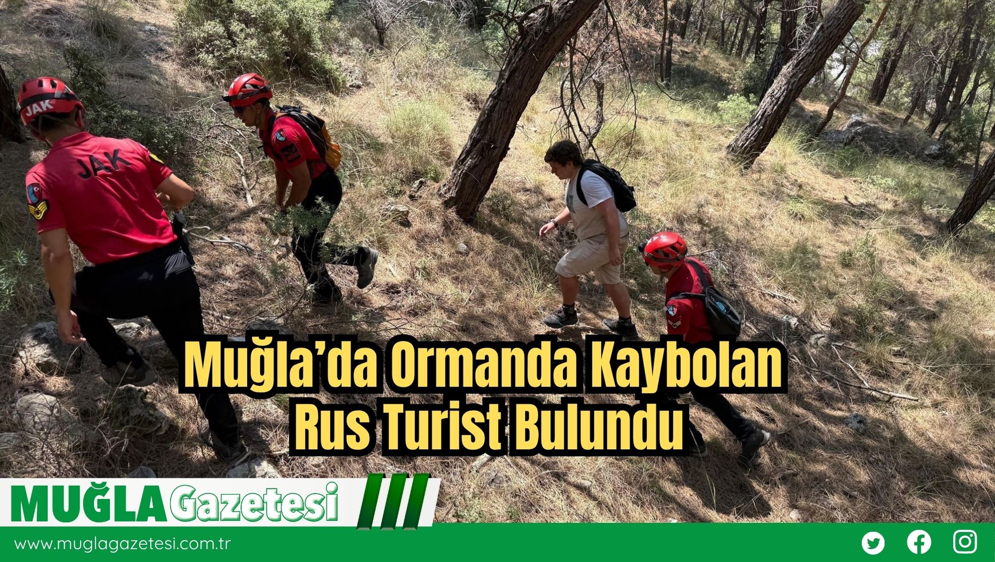 Muğla’da Ormanda Kaybolan Rus Turist Bulundu