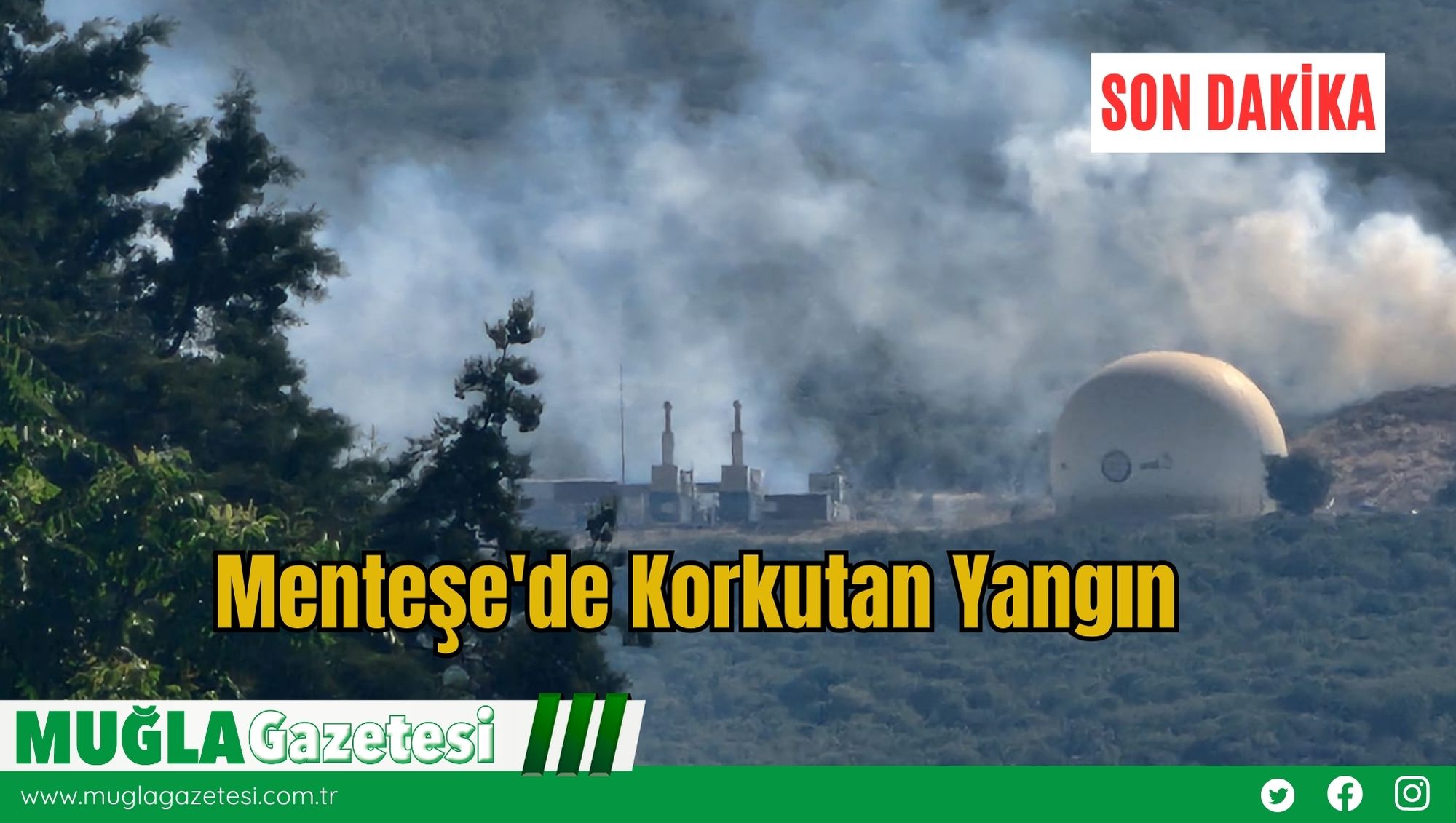 Menteşe'de Korkutan Yangın