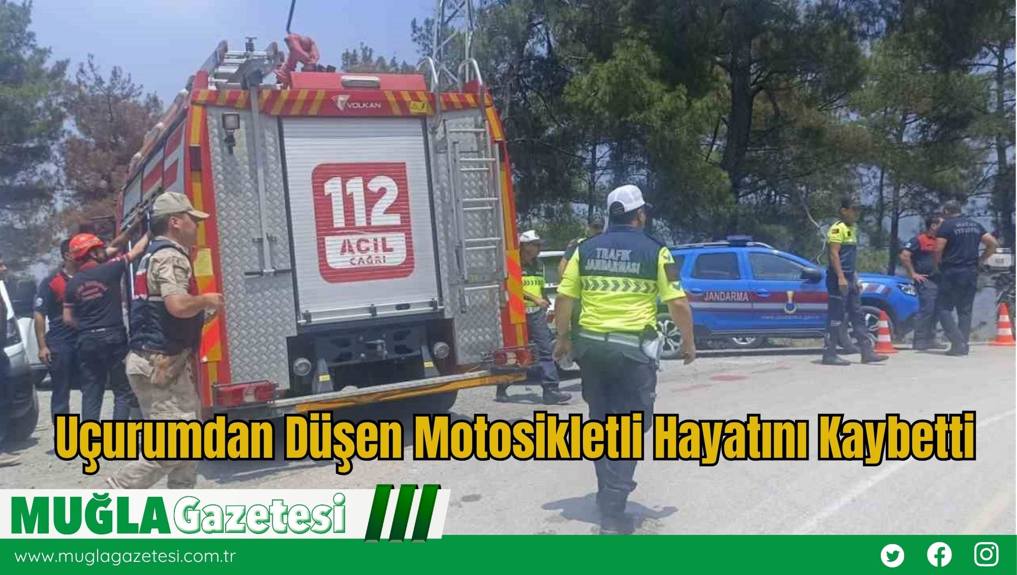 Uçurumdan Düşen Motosikletli Hayatını Kaybetti