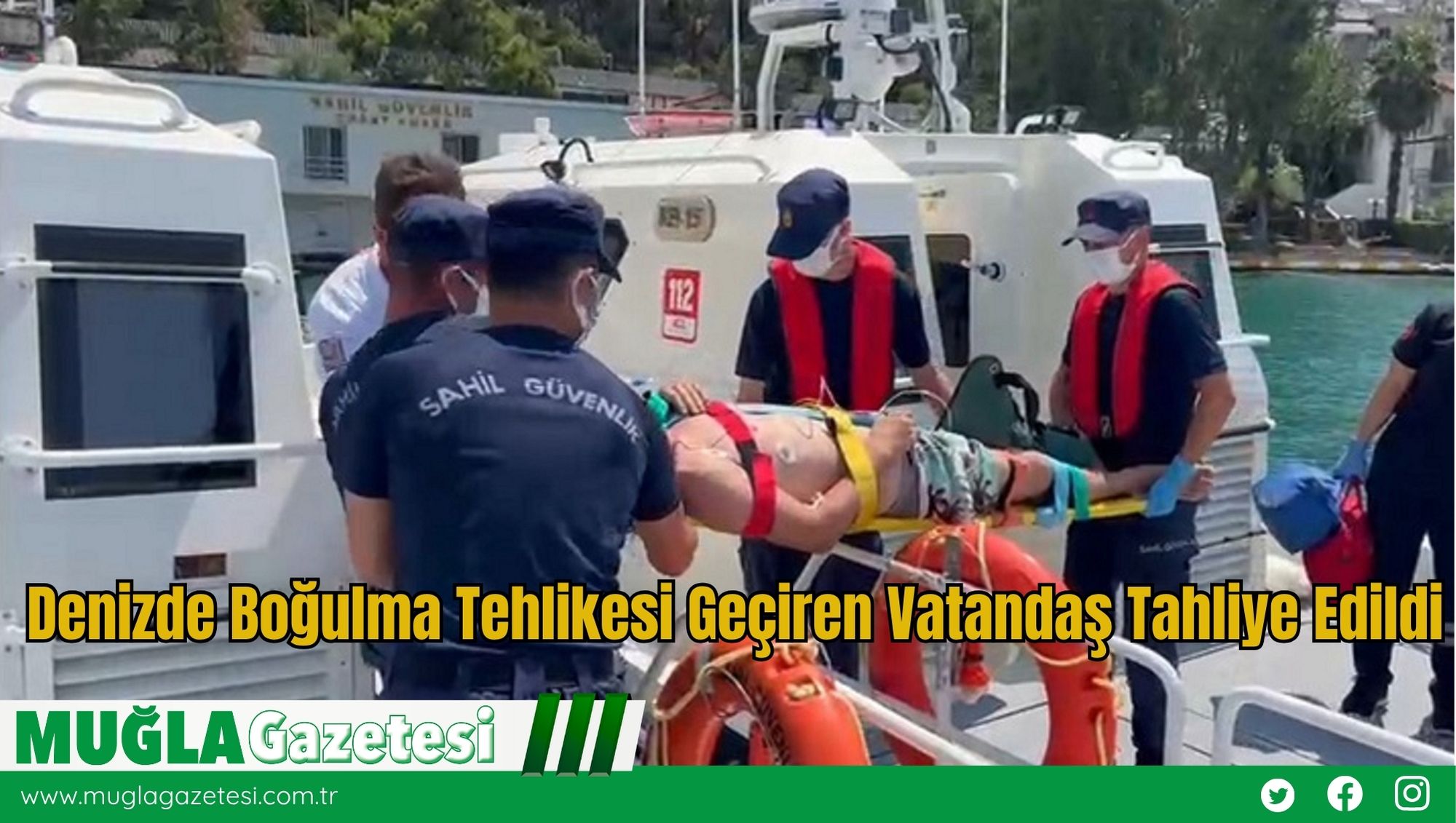 Denizde Boğulma Tehlikesi Geçiren Vatandaş Tahliye Edildi