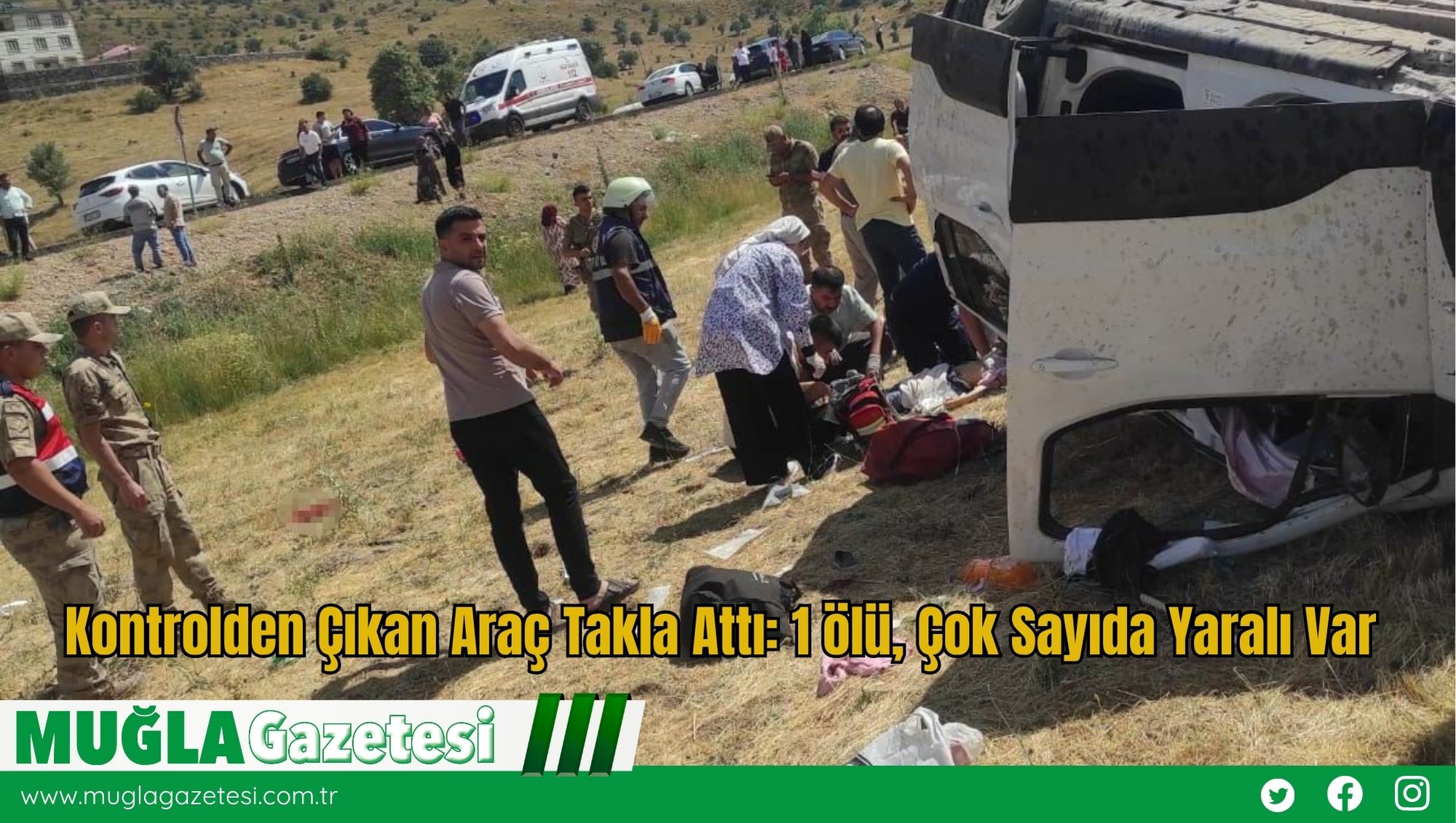 Kontrolden Çıkan Araç Takla Attı: 1 Ölü, Çok Sayıda Yaralı Var