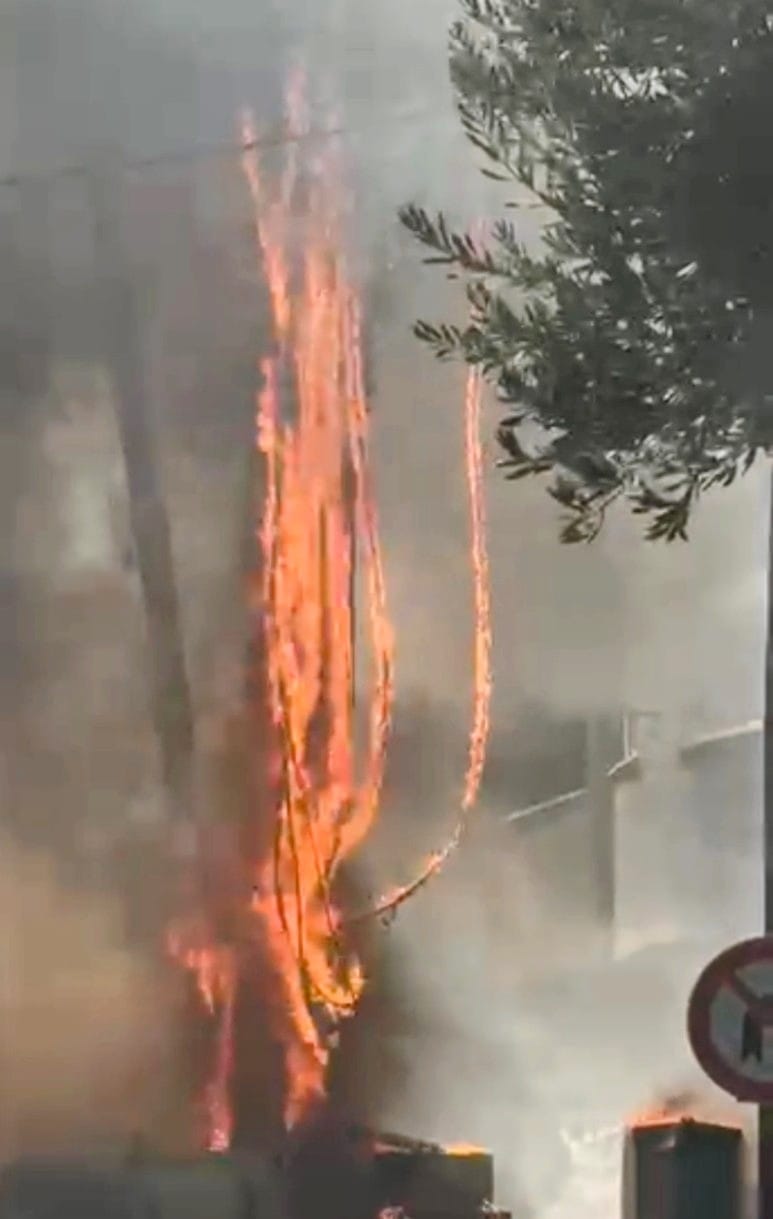 Milas’ta Trafo Yangını