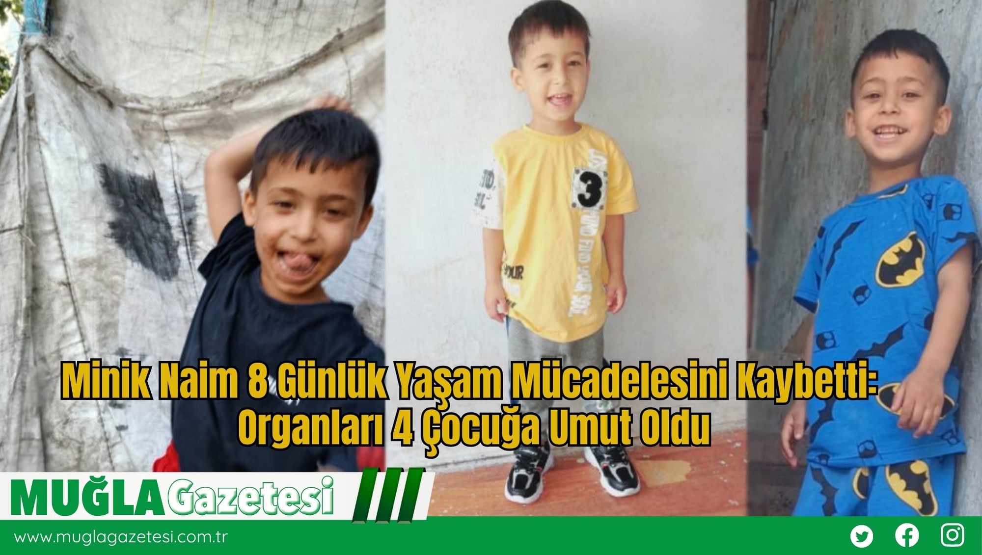 Minik Naim 8 Günlük Yaşam Mücadelesini Kaybetti: Organları 4 Çocuğa Umut Oldu