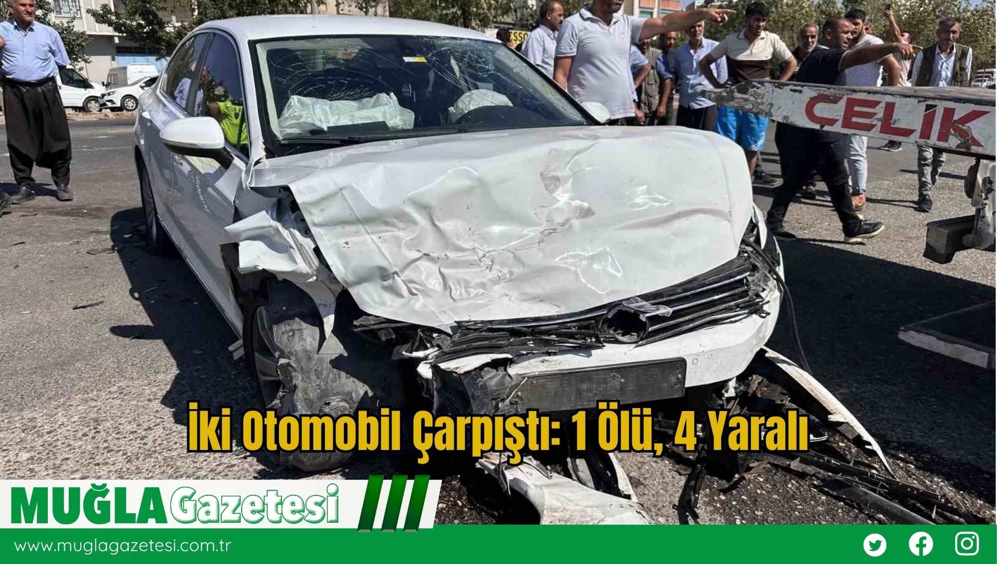 İki Otomobil Çarpıştı: 1 Ölü, 4 Yaralı