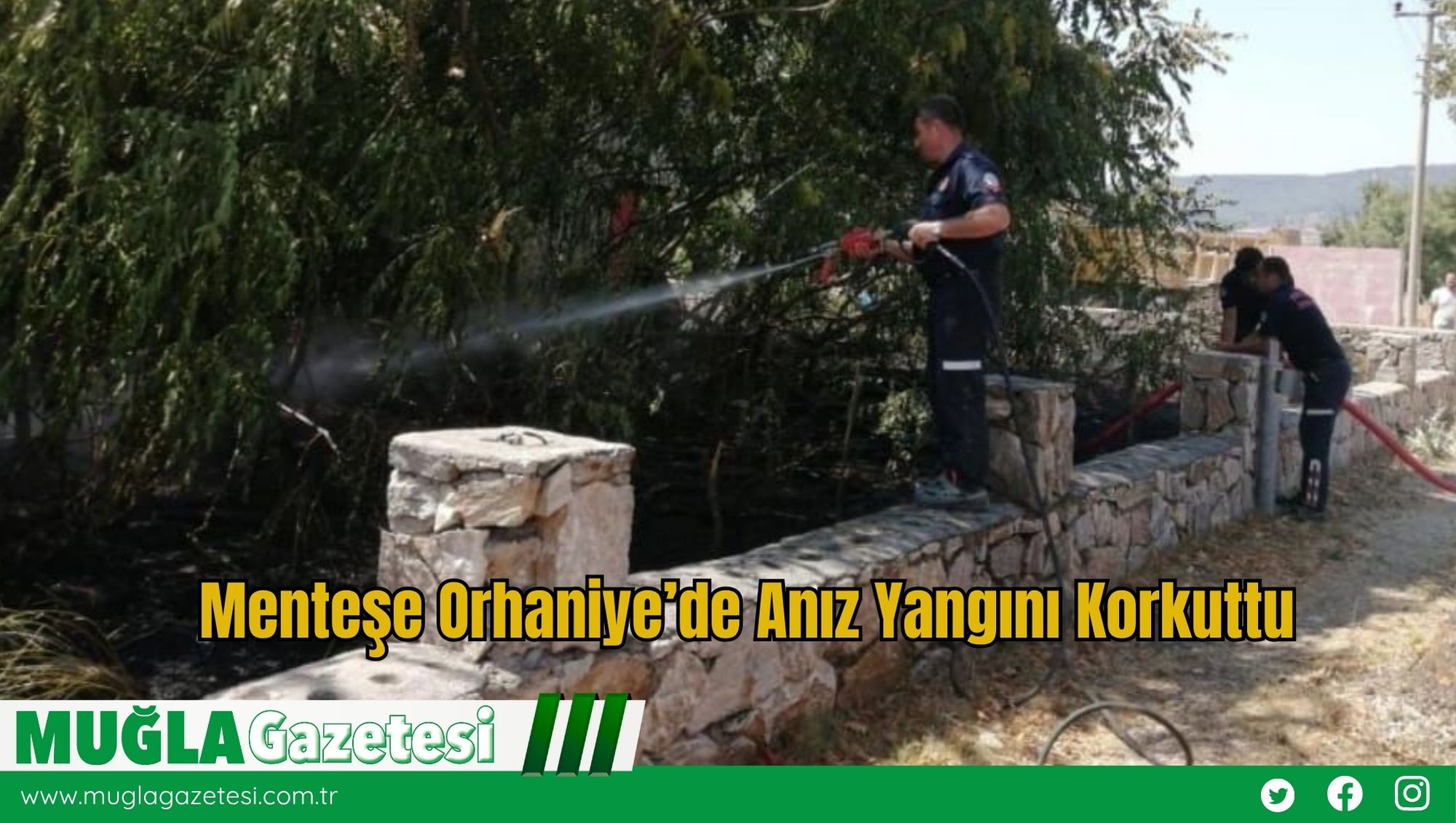 Menteşe Orhaniye’de Anız Yangını Korkuttu