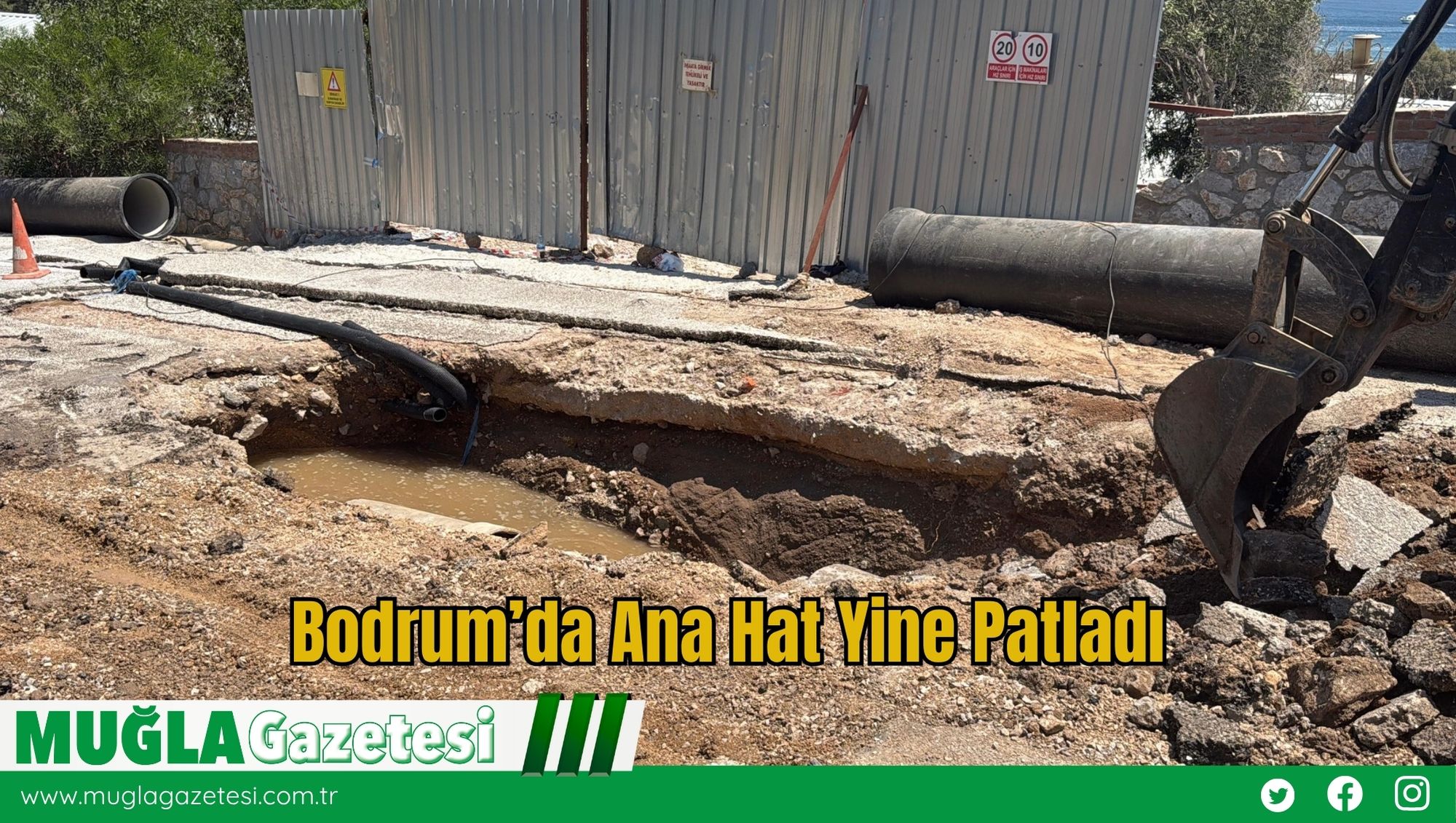 Bodrum’da Ana Hat Yine Patladı