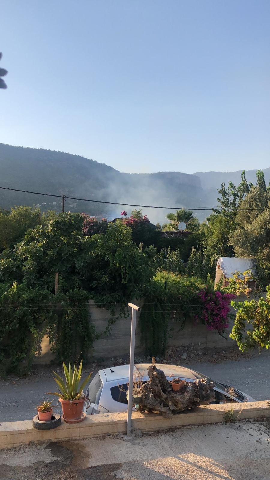 Datça’da Kuru Ot Yangını Panik Yarattı