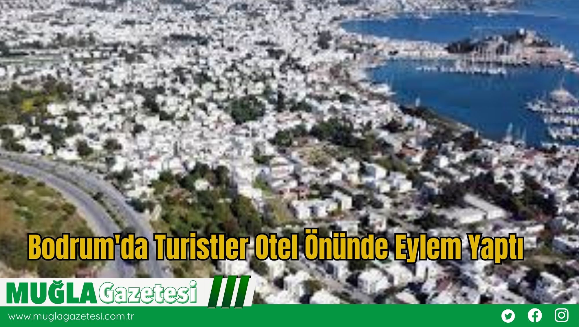 Bodrum'da Turistler Otel Önünde Eylem Yaptı
