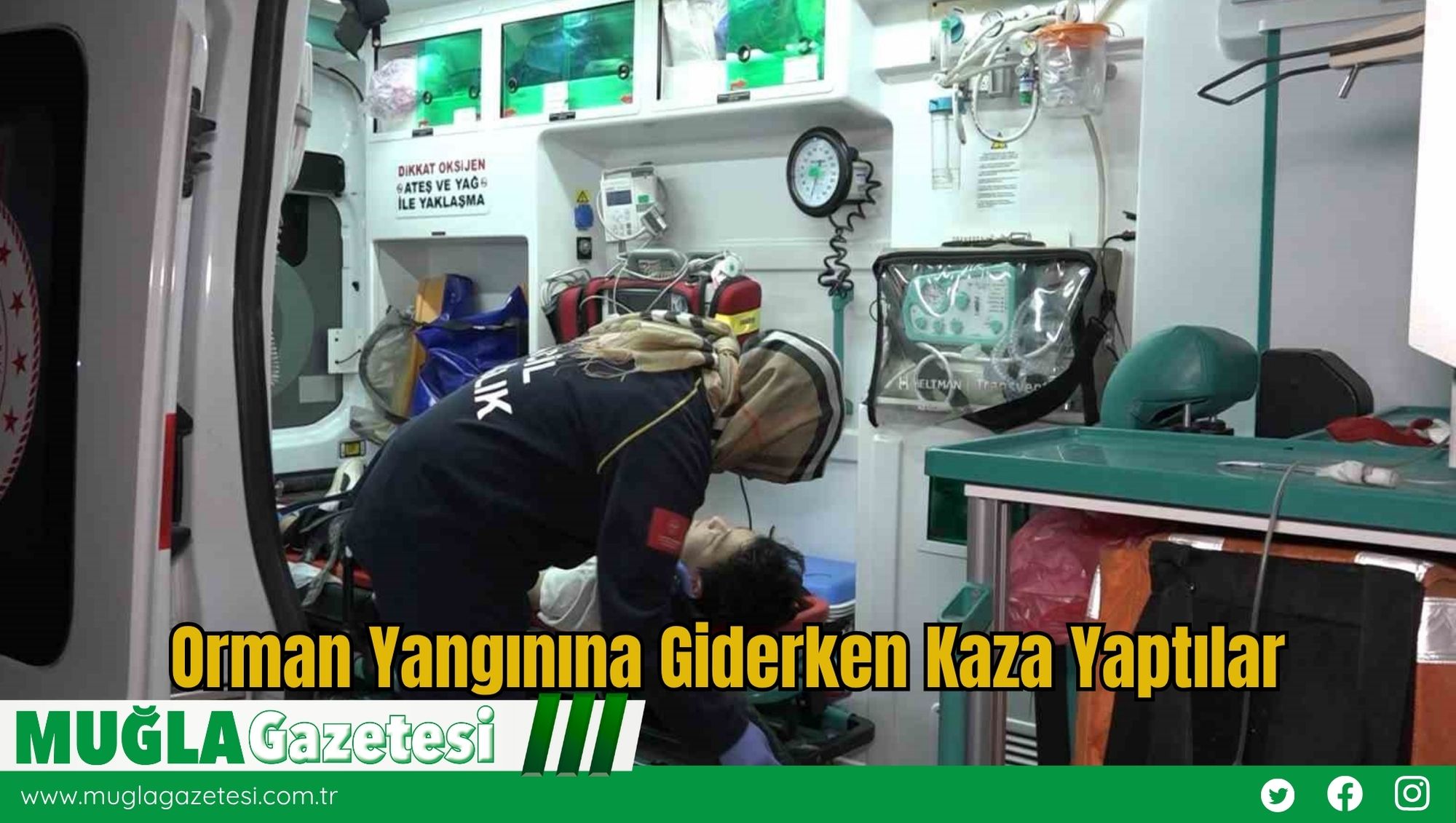 Orman Yangınına Giderken Kaza Yaptılar