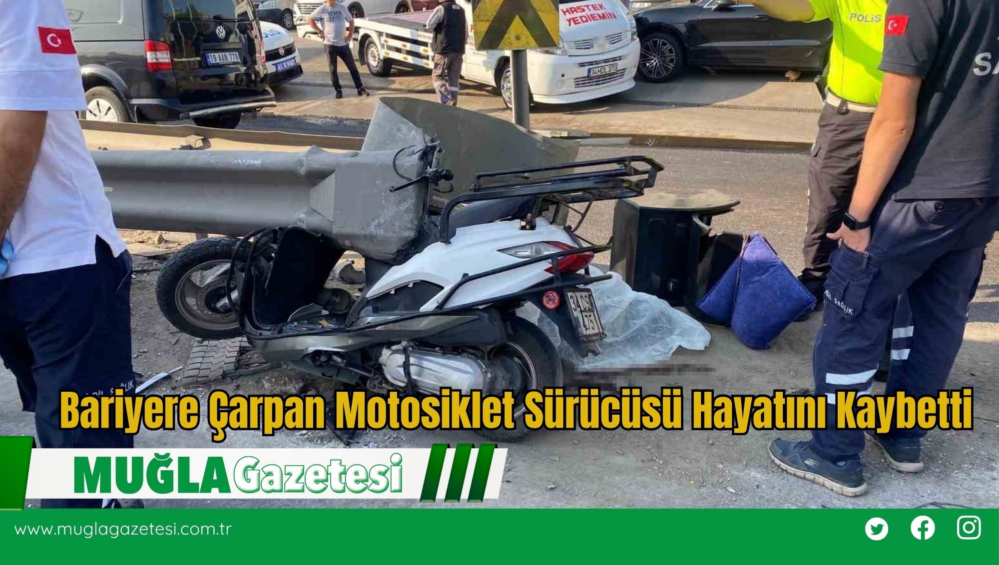 Bariyere Çarpan Motosiklet Sürücüsü Hayatını Kaybetti