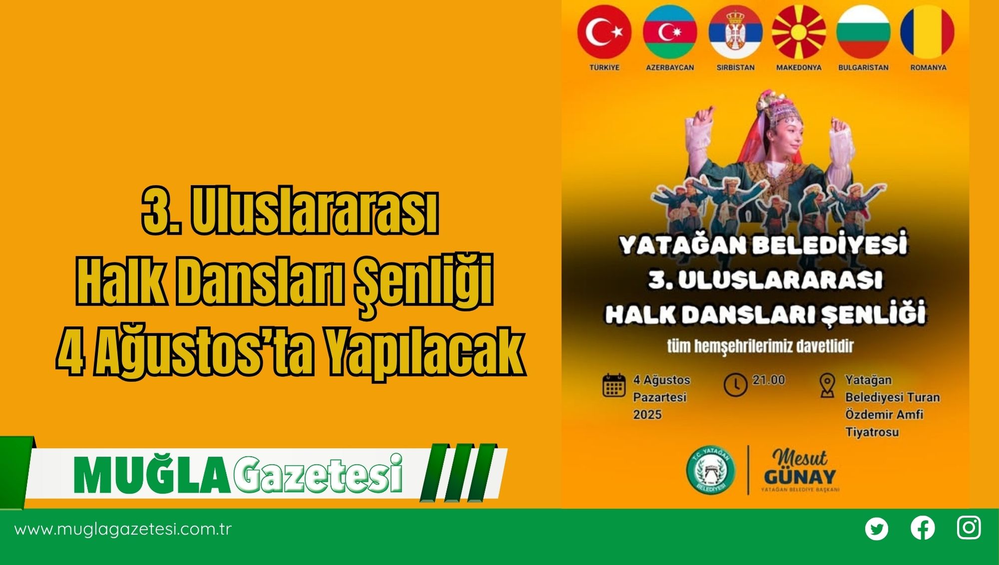 3. Uluslararası Halk Dansları Şenliği 4 Ağustos’ta Yapılacak