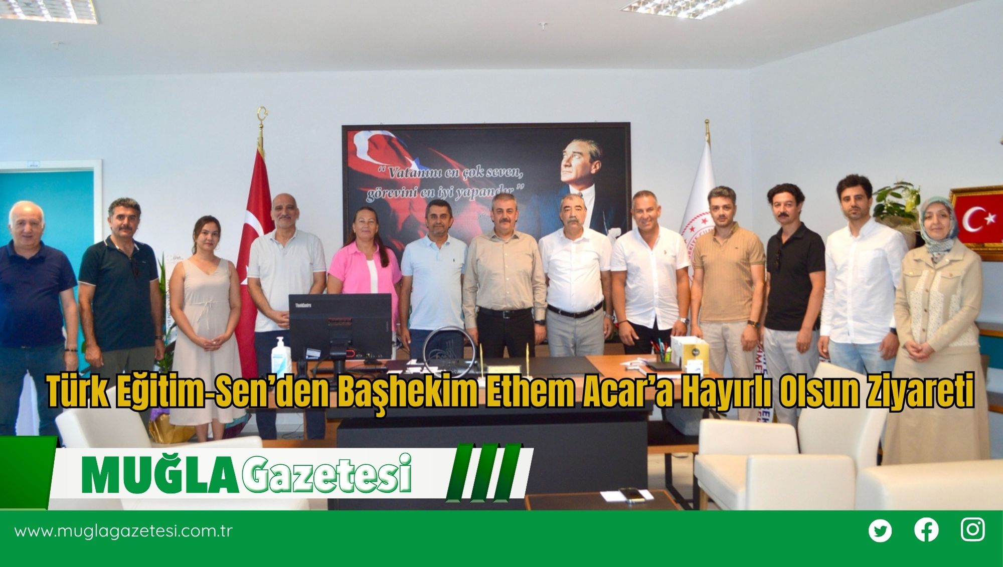 Türk Eğitim-Sen’den Başhekim Ethem Acar’a Hayırlı Olsun Ziyareti