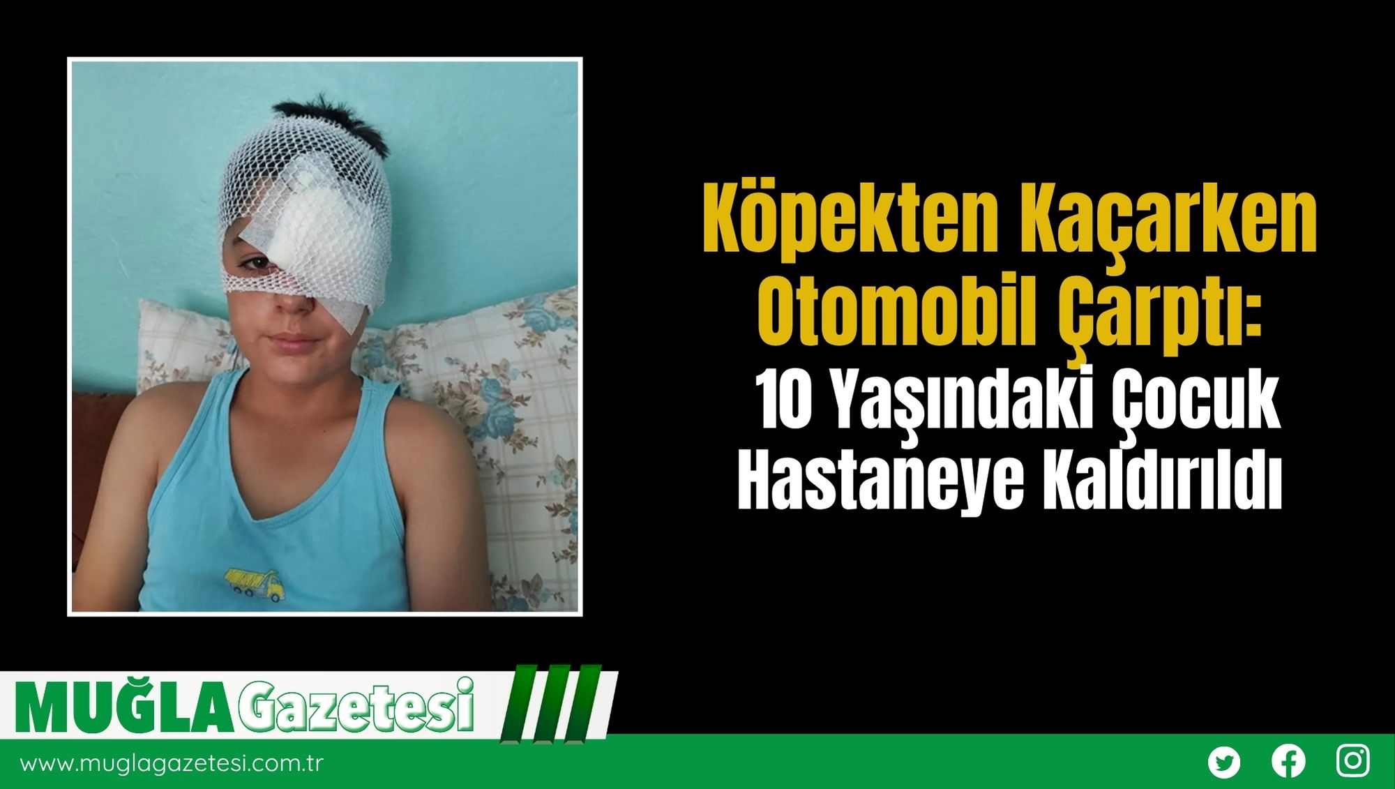 Köpekten Kaçarken Otomobil Çarptı:  10 Yaşındaki Çocuk Hastaneye Kaldırıldı